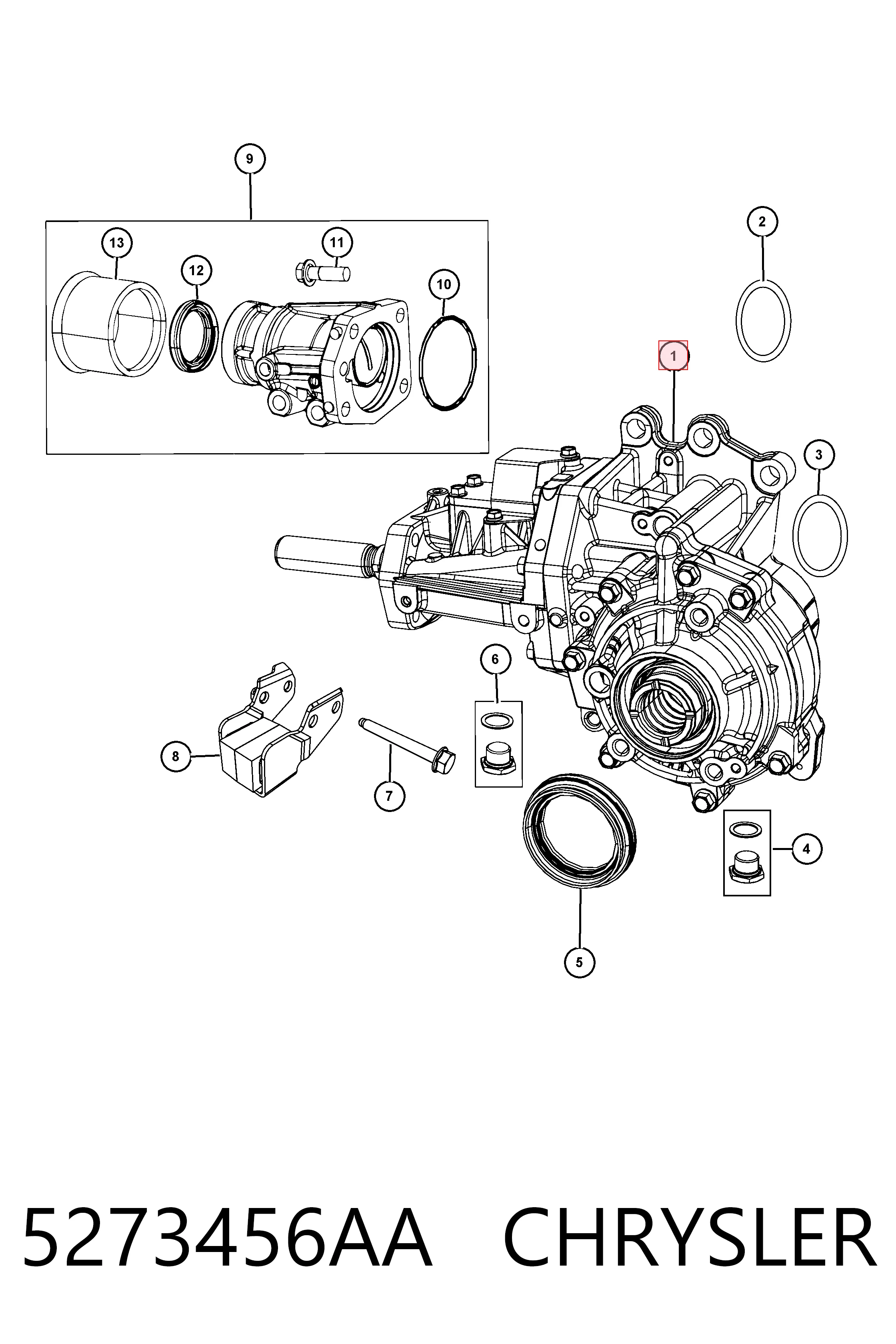 Comprar K05273456AA Fiat/Alfa/Lancia Caja de transferencia