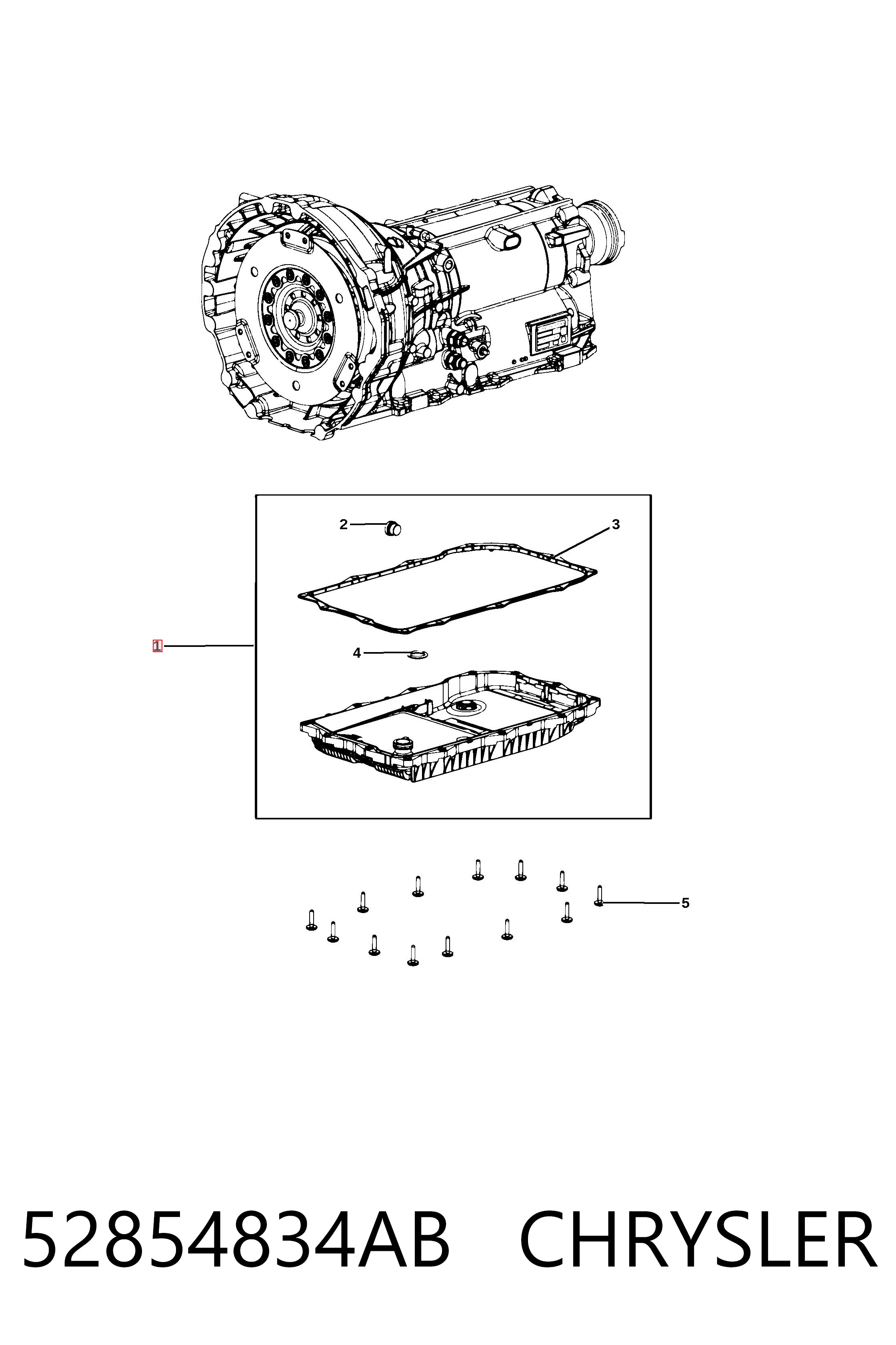 52854834AB Chrysler Cárter de aceite, caja automática