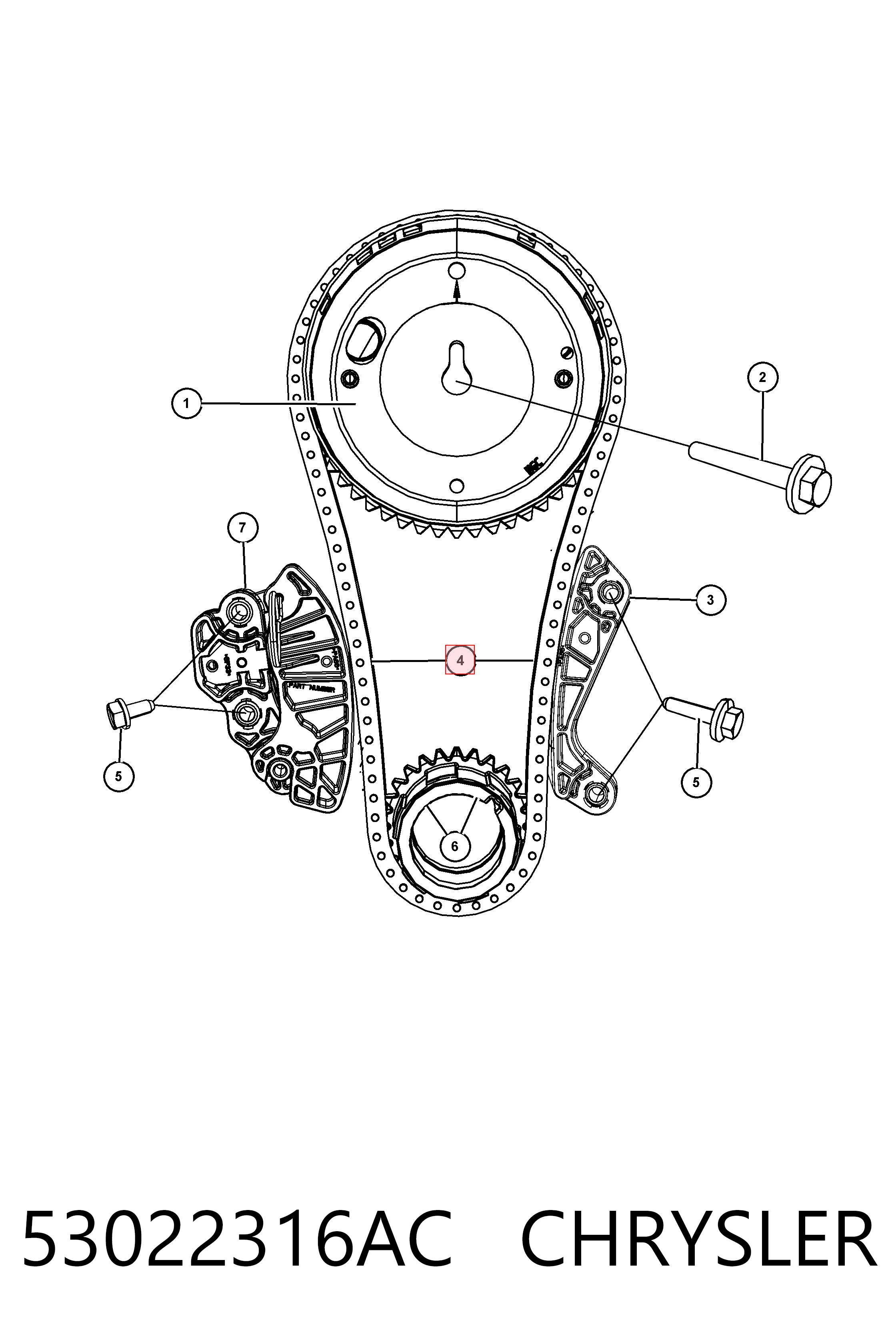 Cadena de motor para Chrysler 300 C 