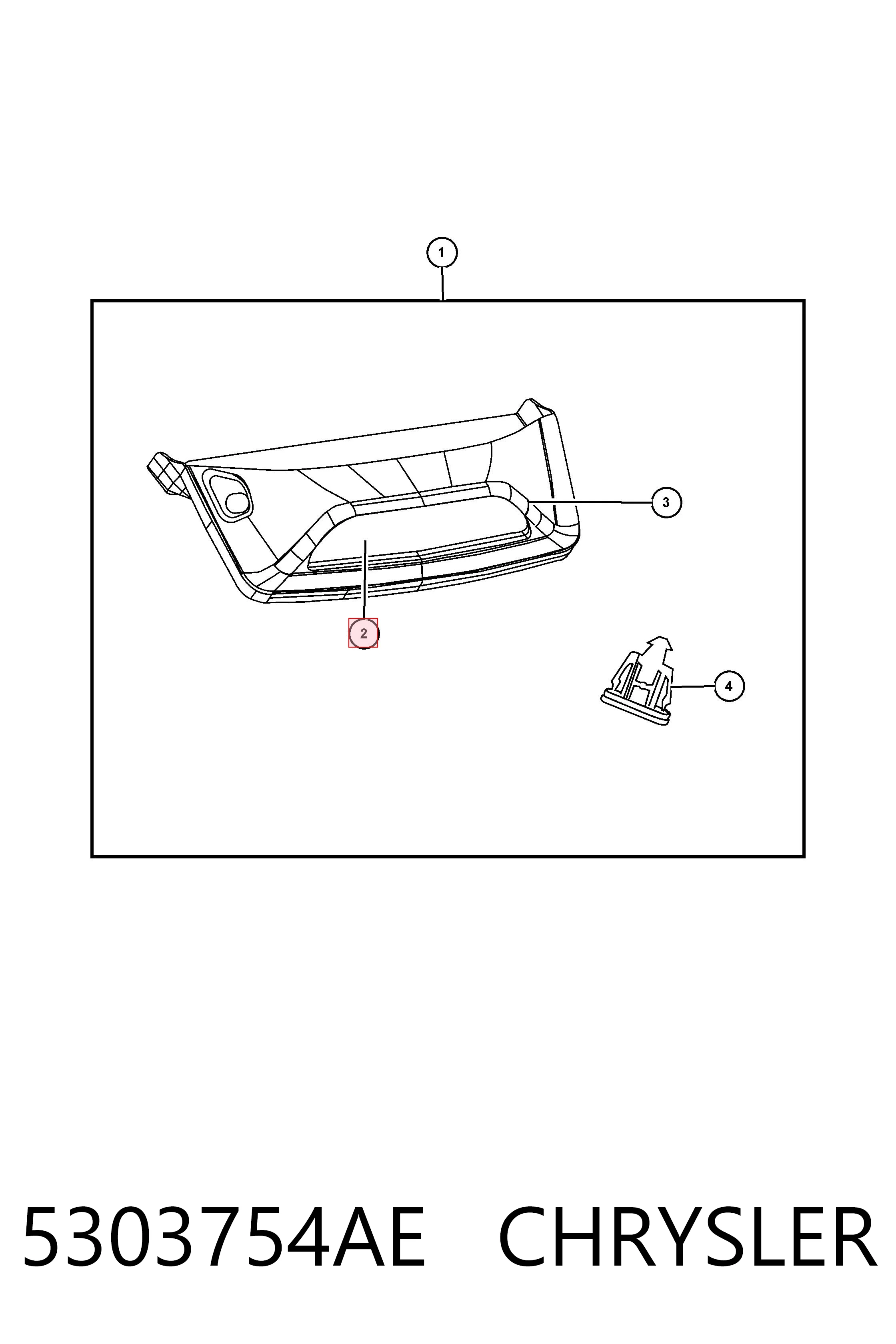 Tercera luz de freno K05303754AE Fiat/Alfa/Lancia
