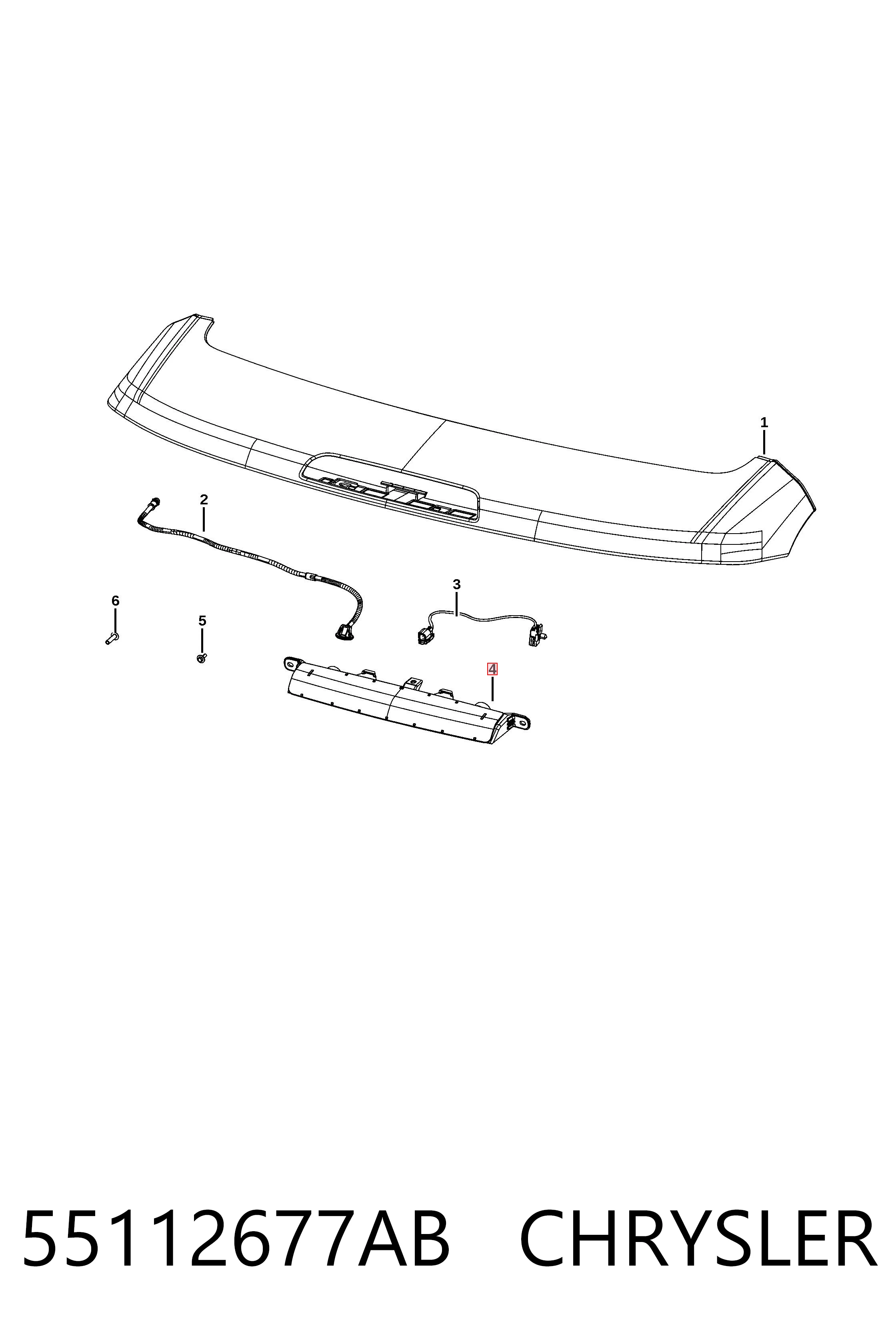 Luz central de freno para Jeep Compass  MP