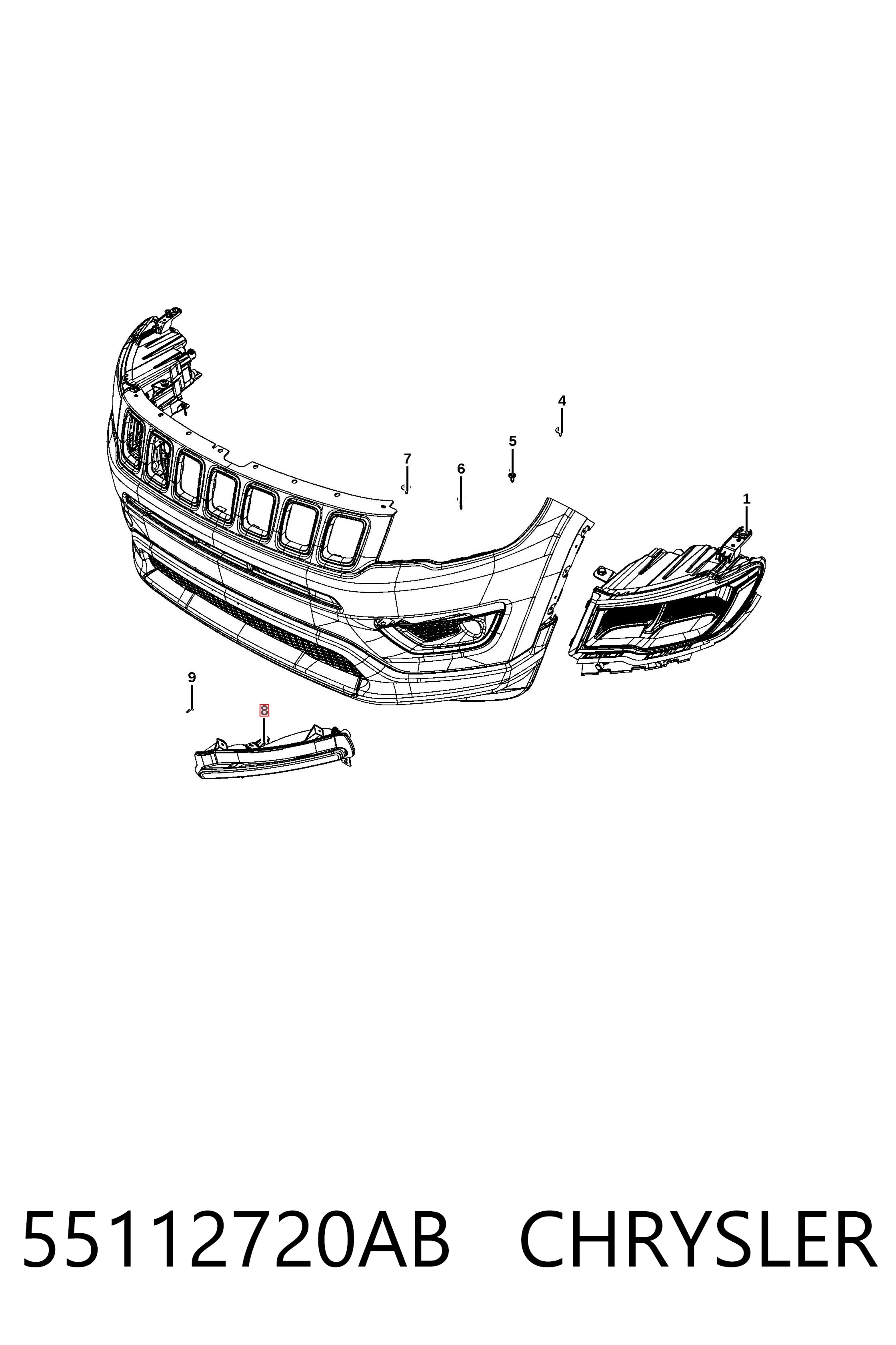K55112720AB Fiat/Alfa/Lancia Intermitente derecho
