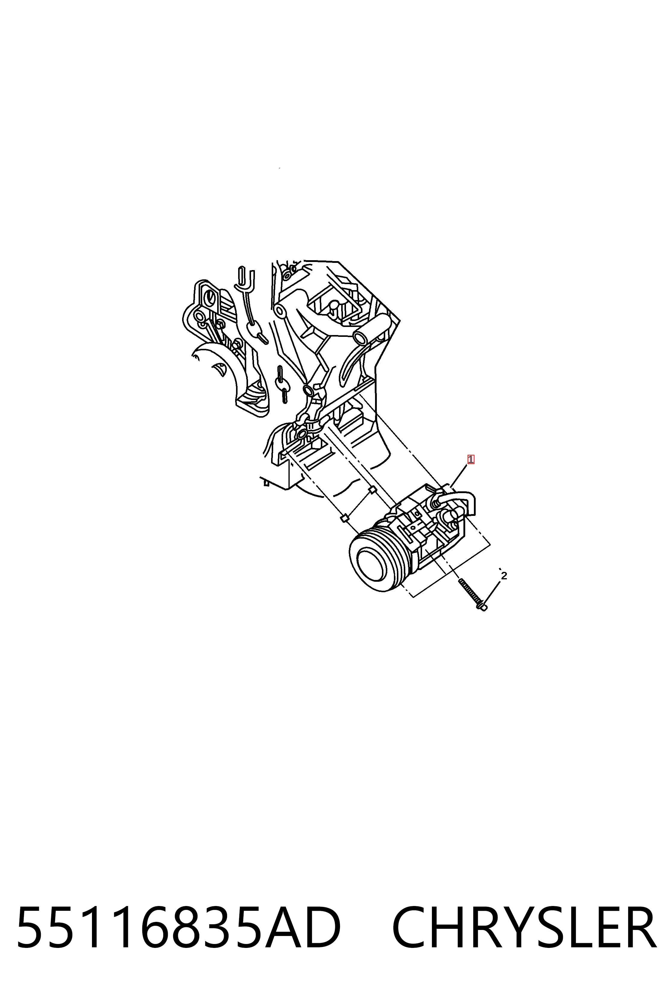 55116835AD Chrysler Compresor climatizador