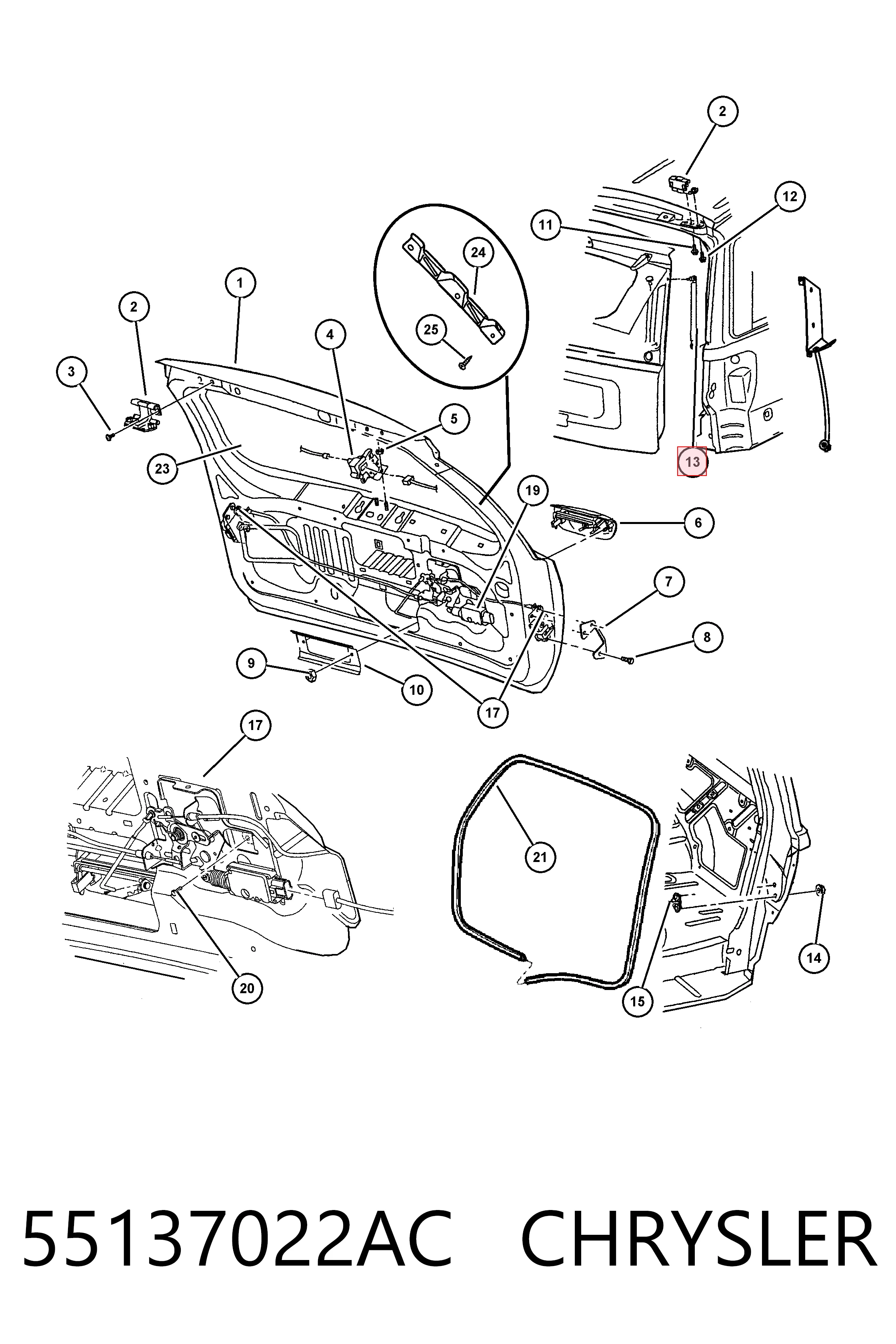 55137022AC Chrysler Amortiguador de porton