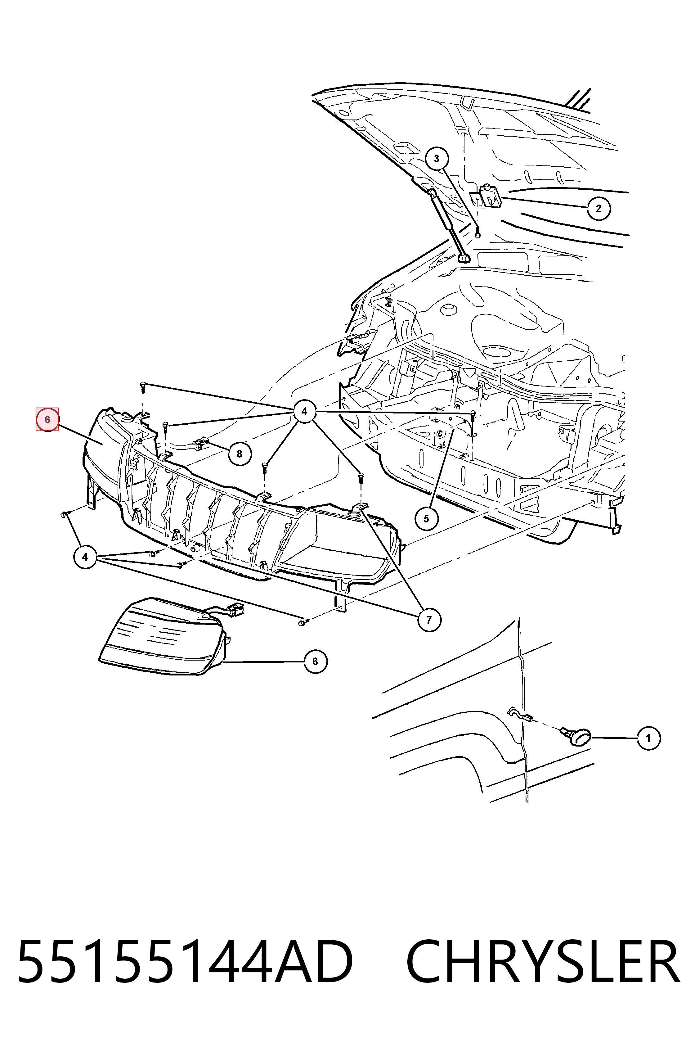 K55155144AD Fiat/Alfa/Lancia Luz derecha