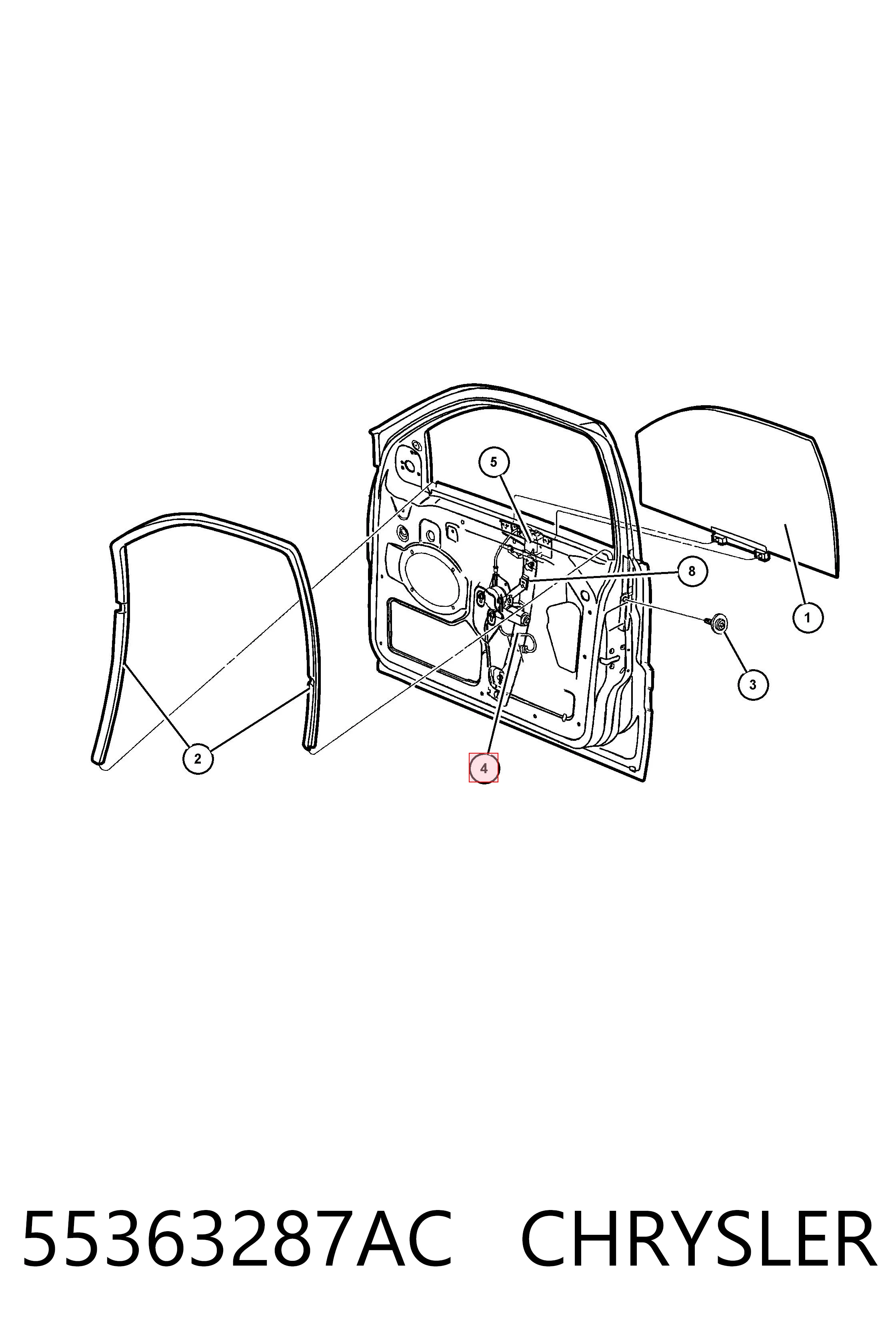 Mecanismo de elevalunas delantero izquierdo K55363287AC Fiat/Alfa/Lancia