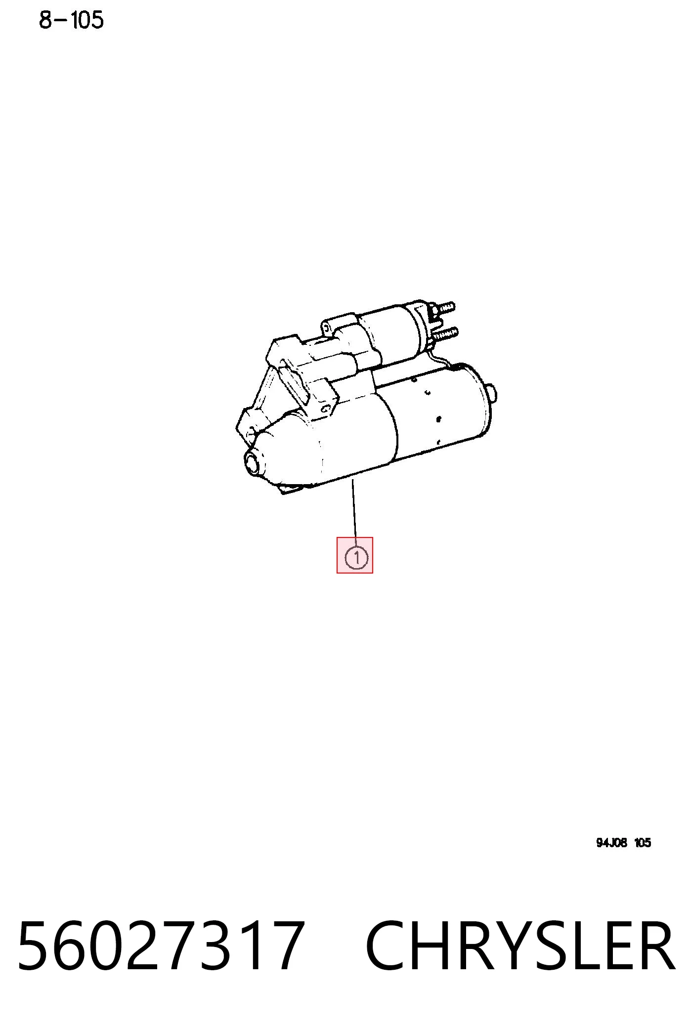 56027317 Chrysler Arranque motores