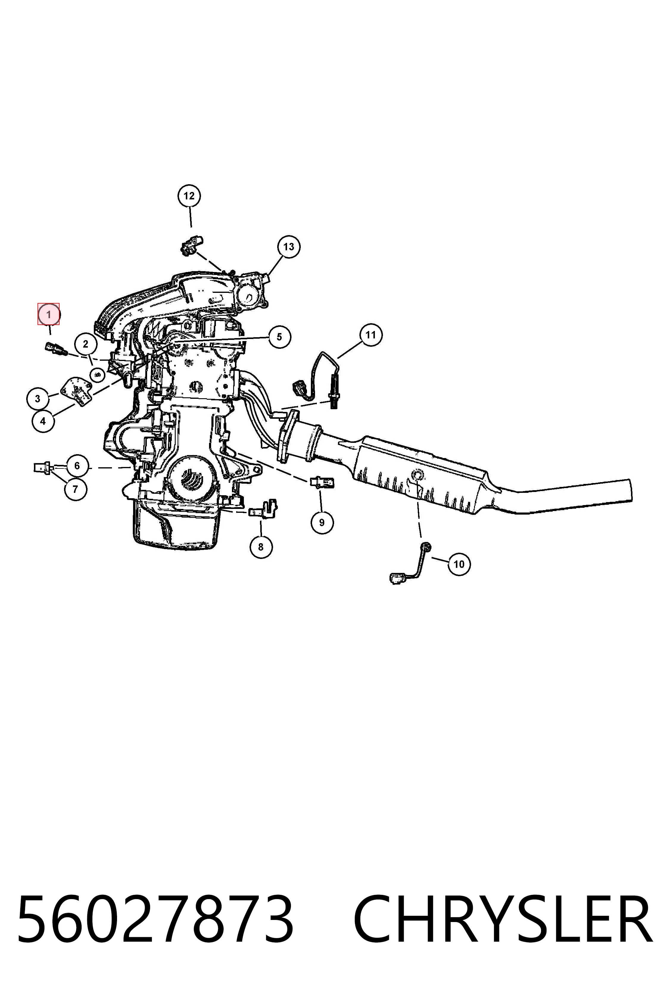 56027873 Chrysler Sensor temperatura refrigerante
