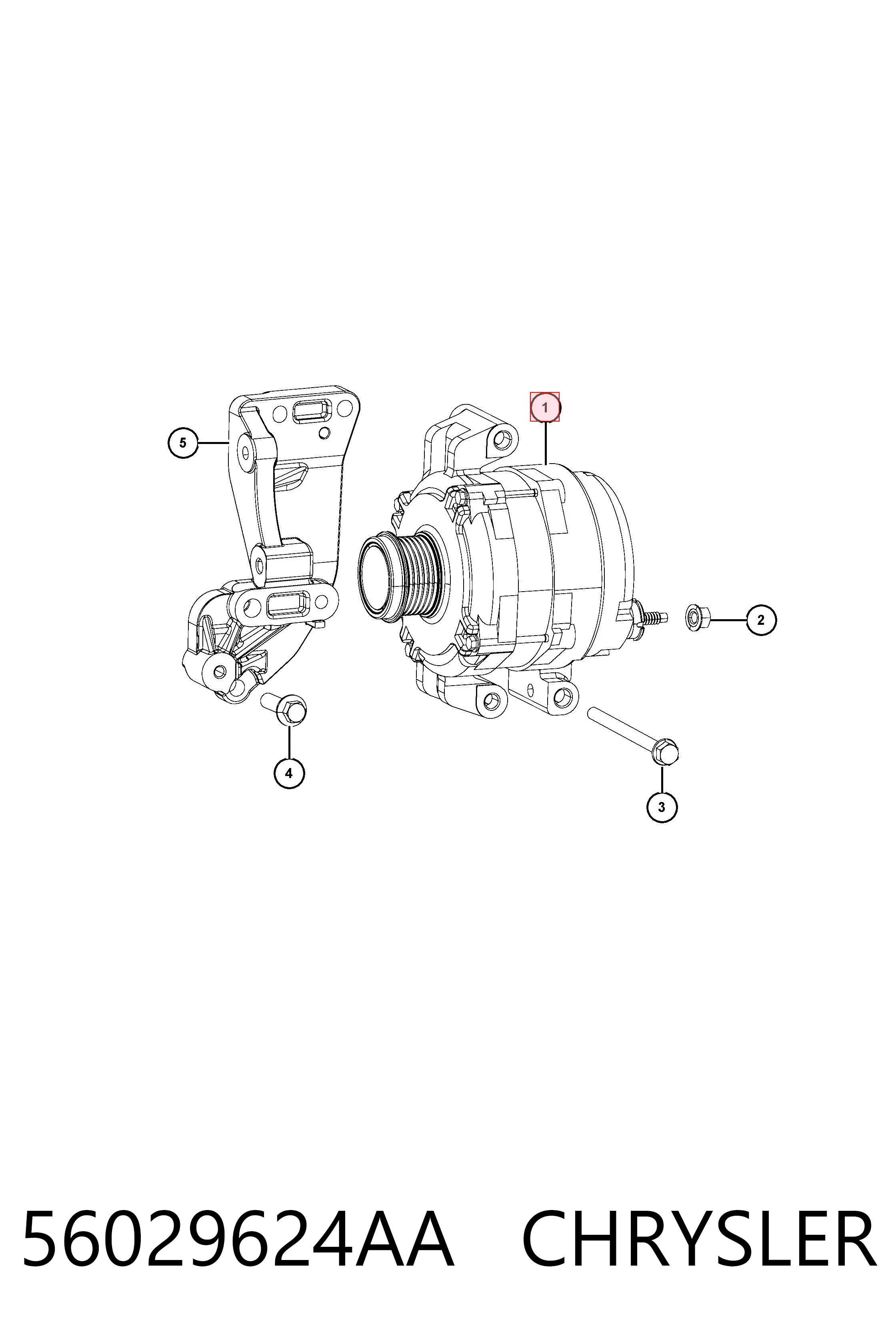 56029624AA Chrysler Alternador de coche