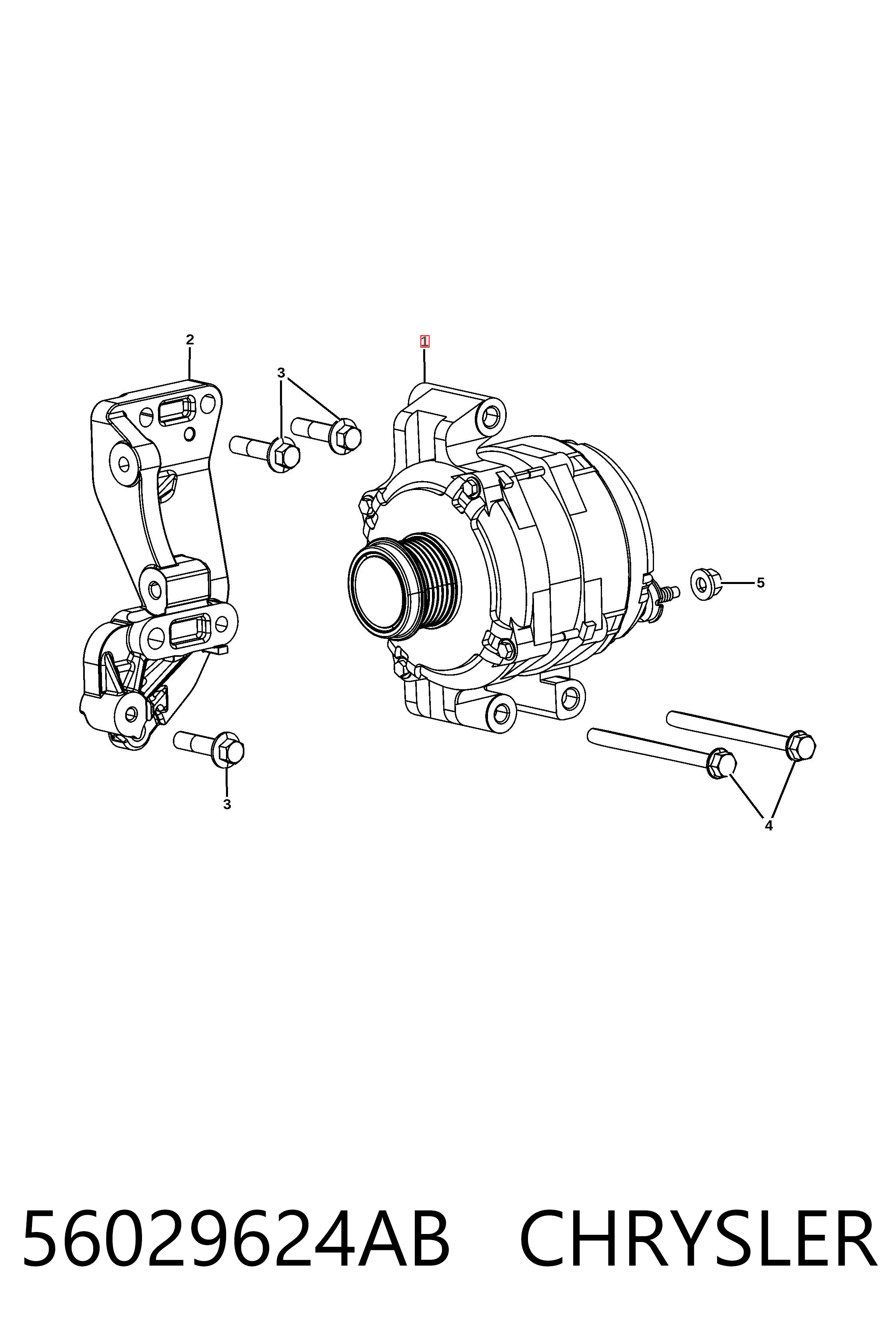 56029624AB Chrysler Alternador de coche
