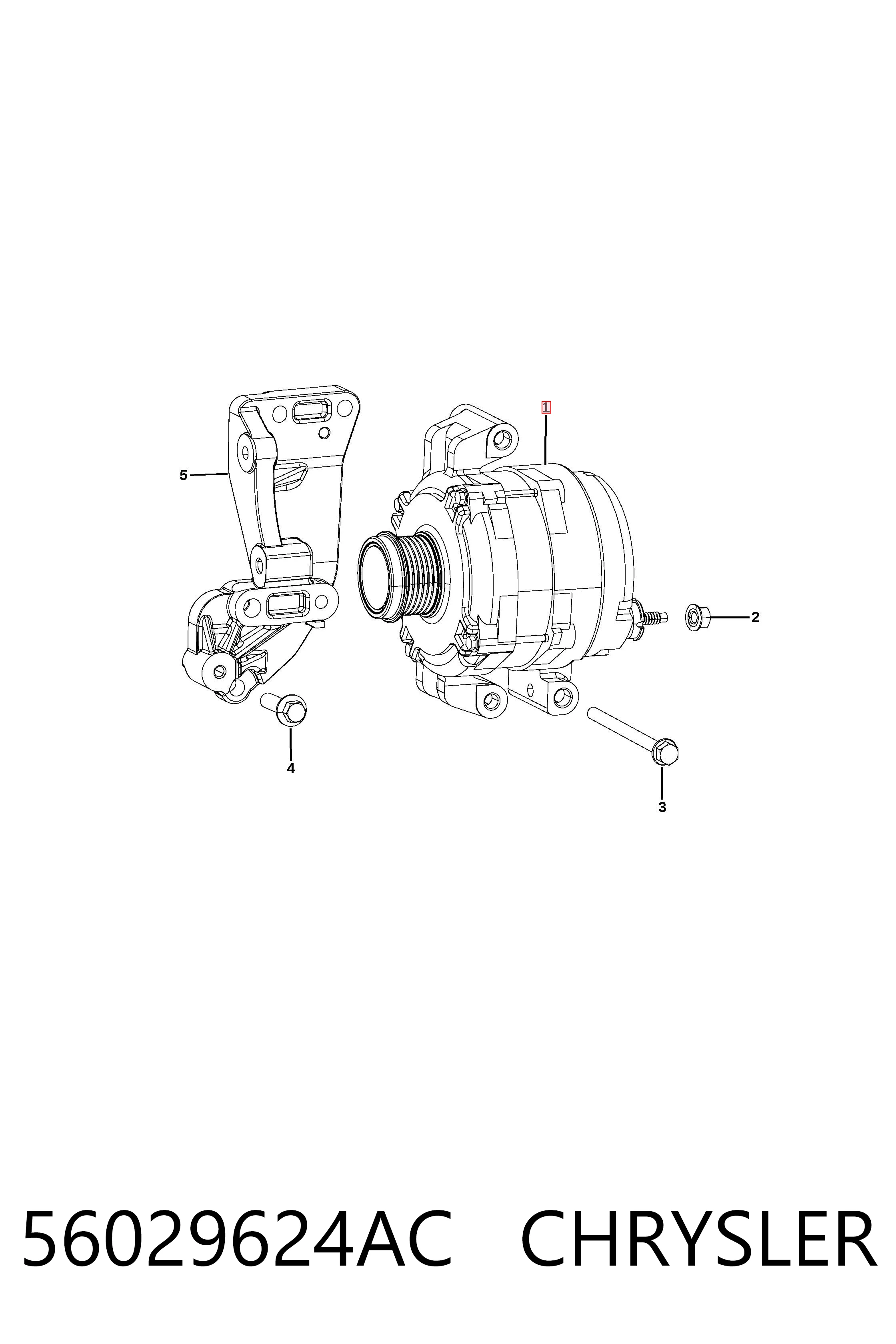 56029624AC Chrysler Alternador de coche