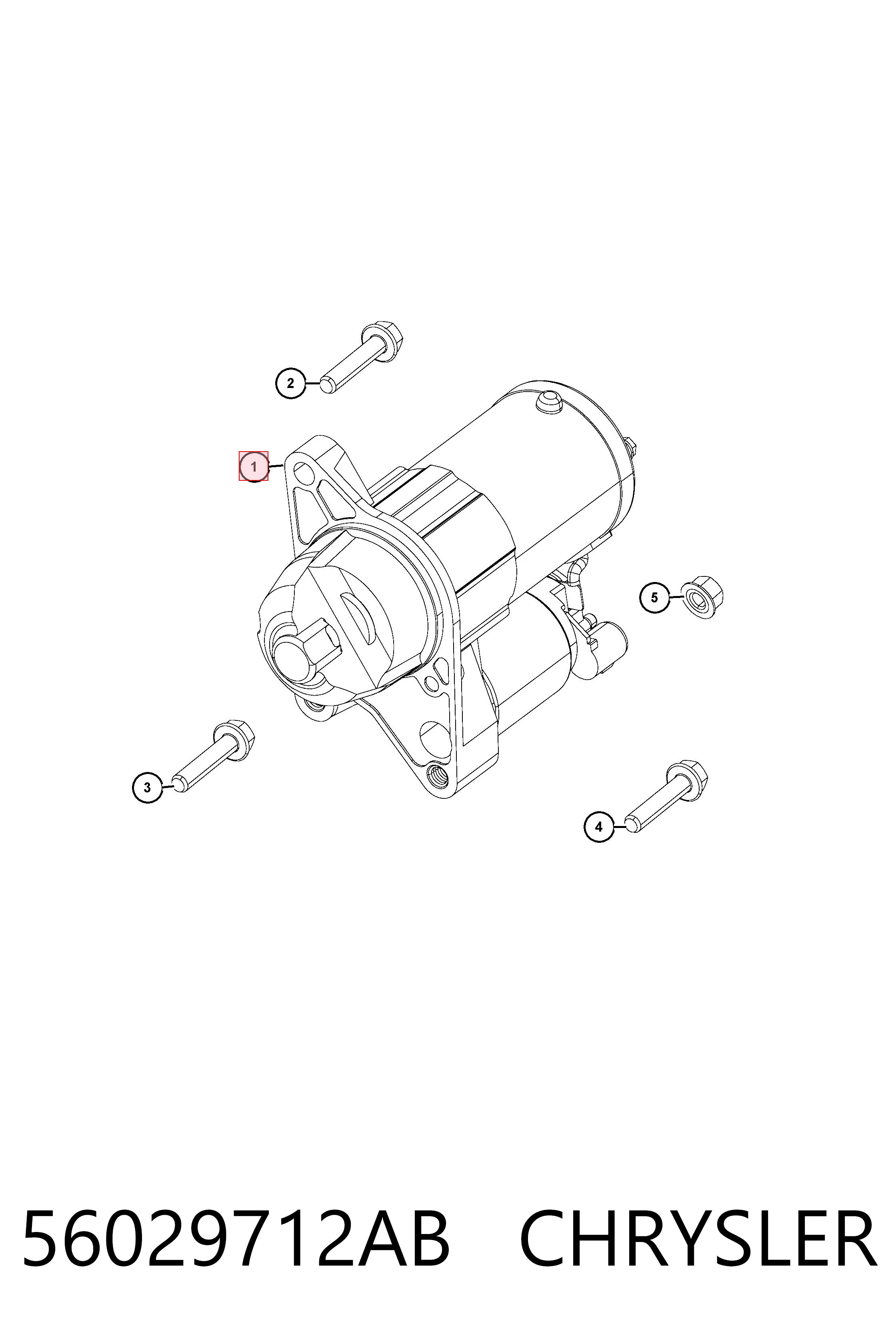 56029712AB Chrysler Arranque motores
