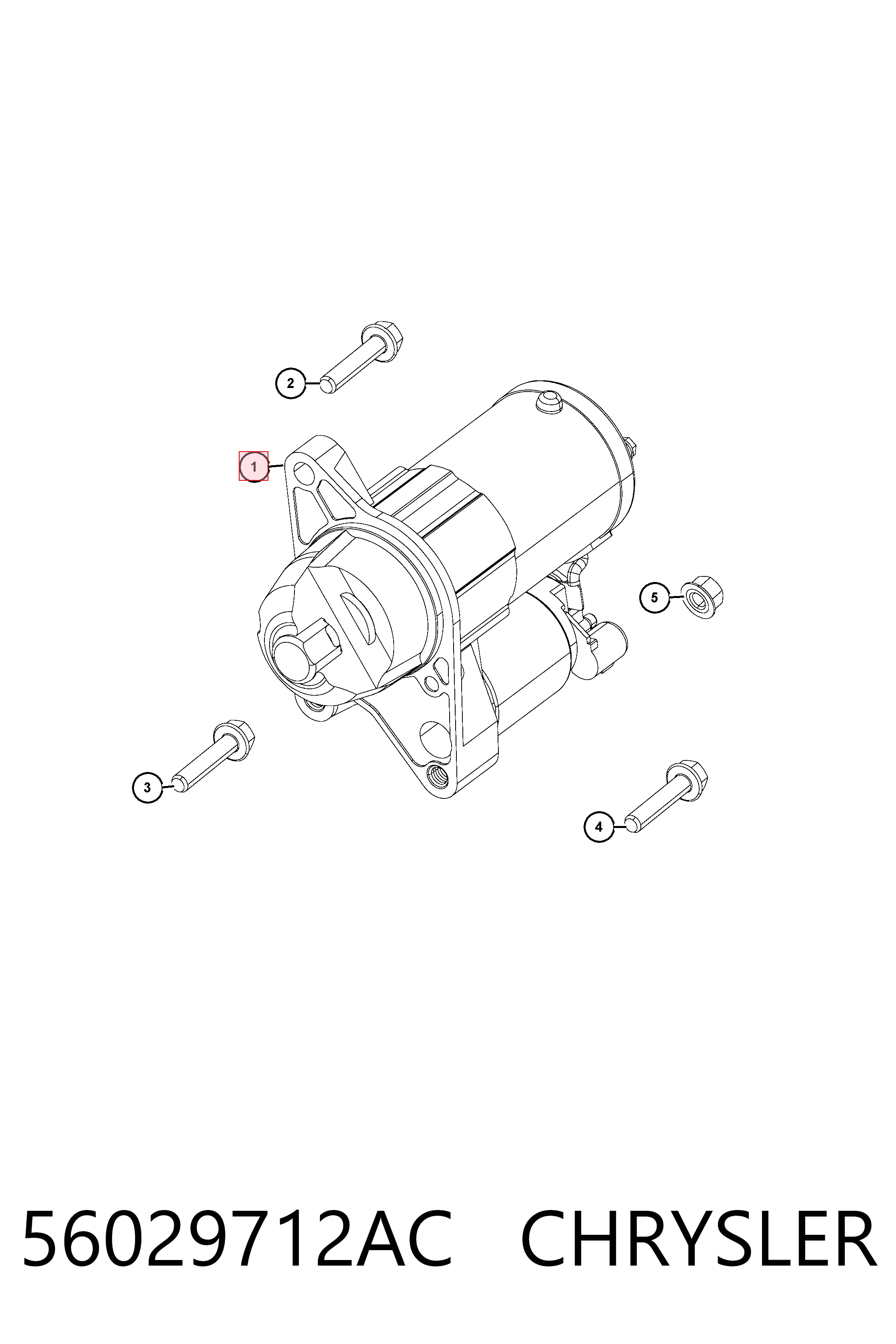 Motor de arranque 56029712AC CHRYSLER