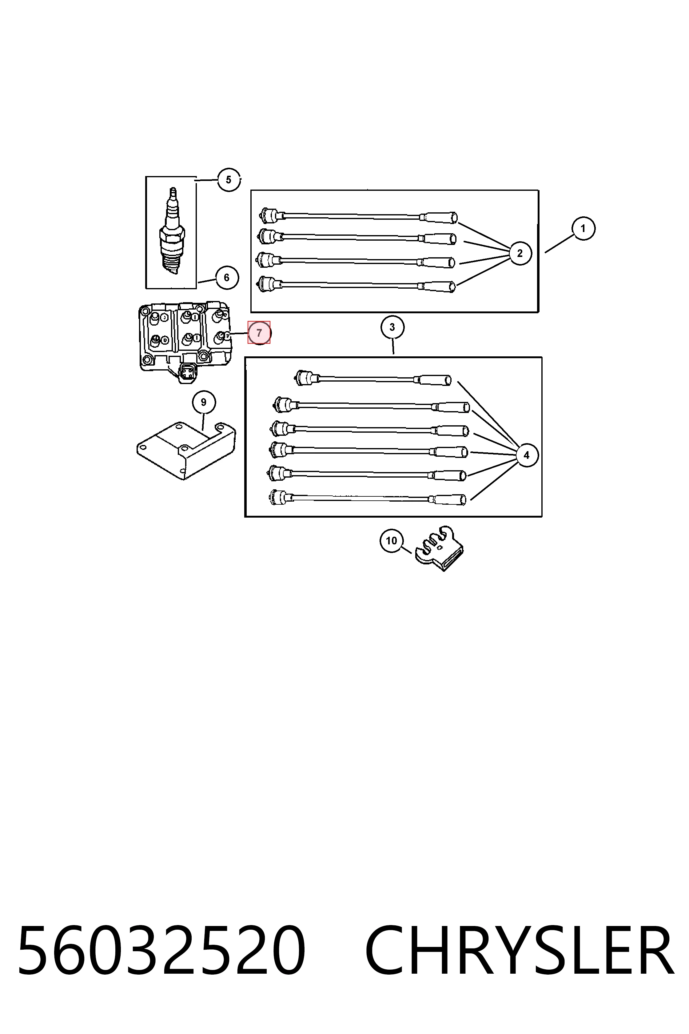 56032520 Chrysler Bobina de ignición
