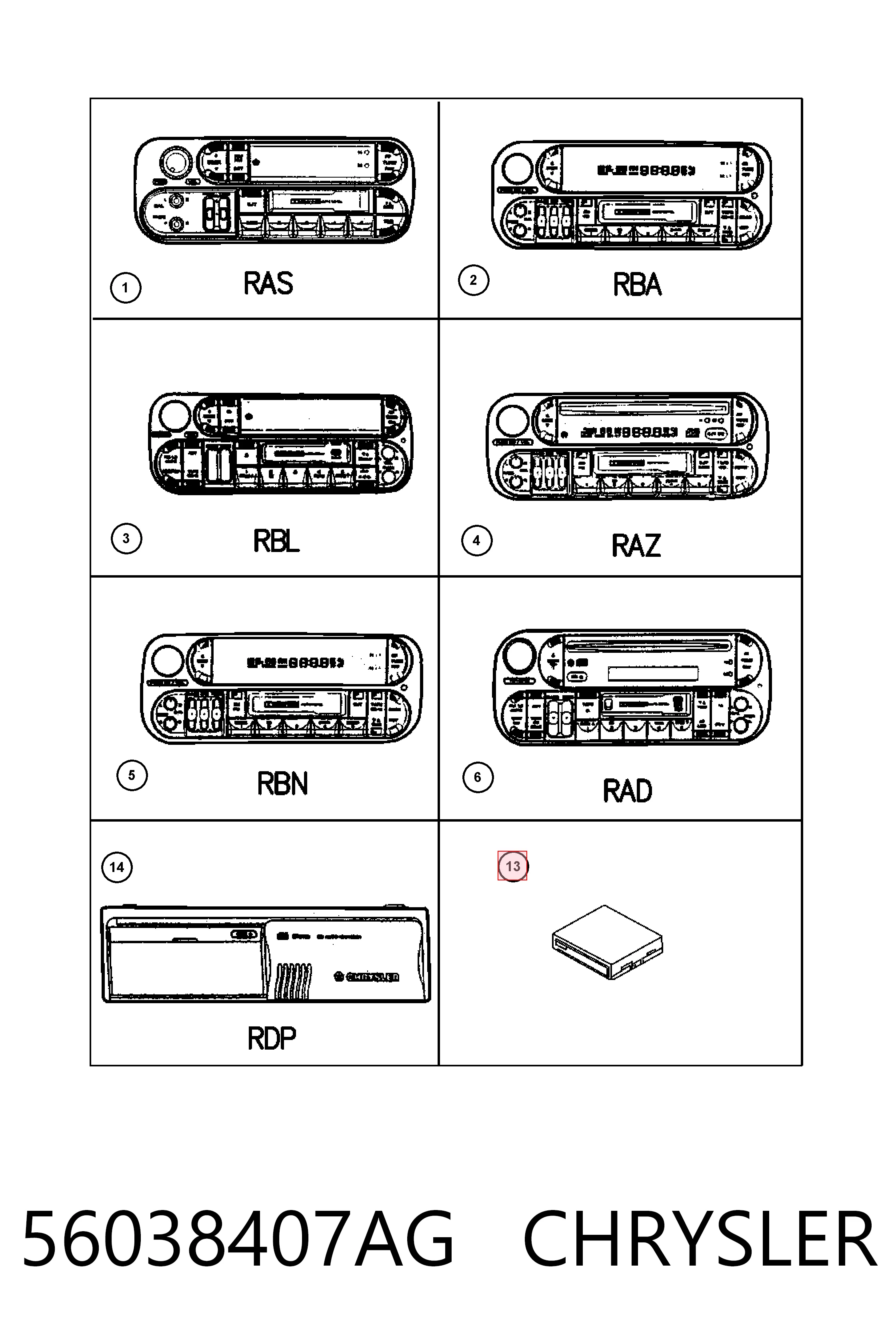 K56038407AD Fiat/Alfa/Lancia Amplificador de sonido del sistema de audio