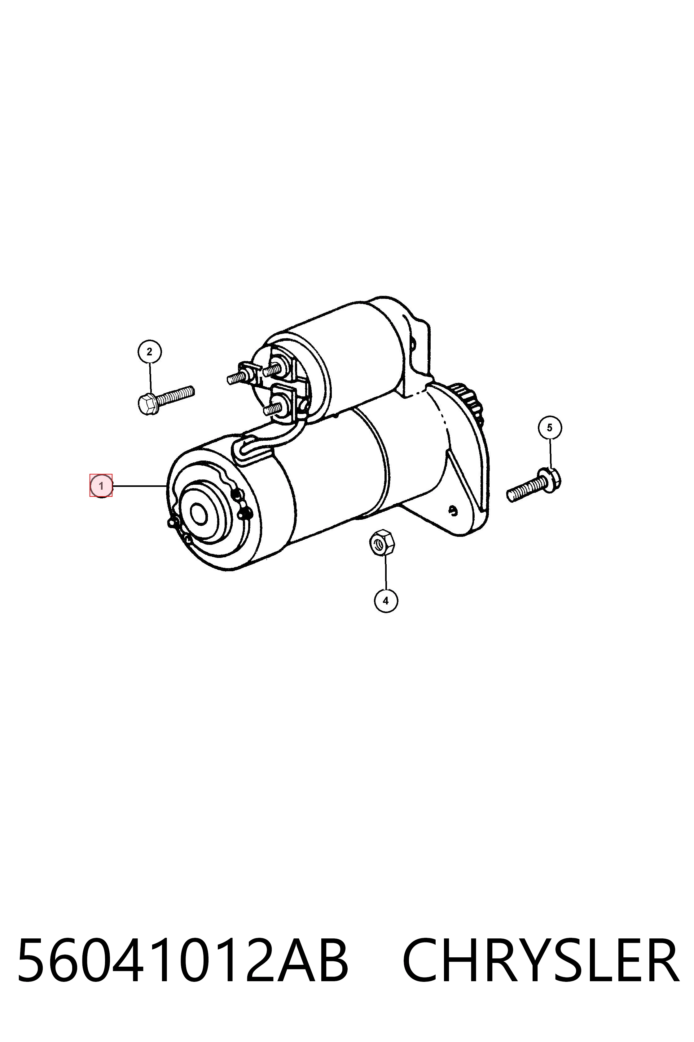 56041012AB Chrysler Arranque motores