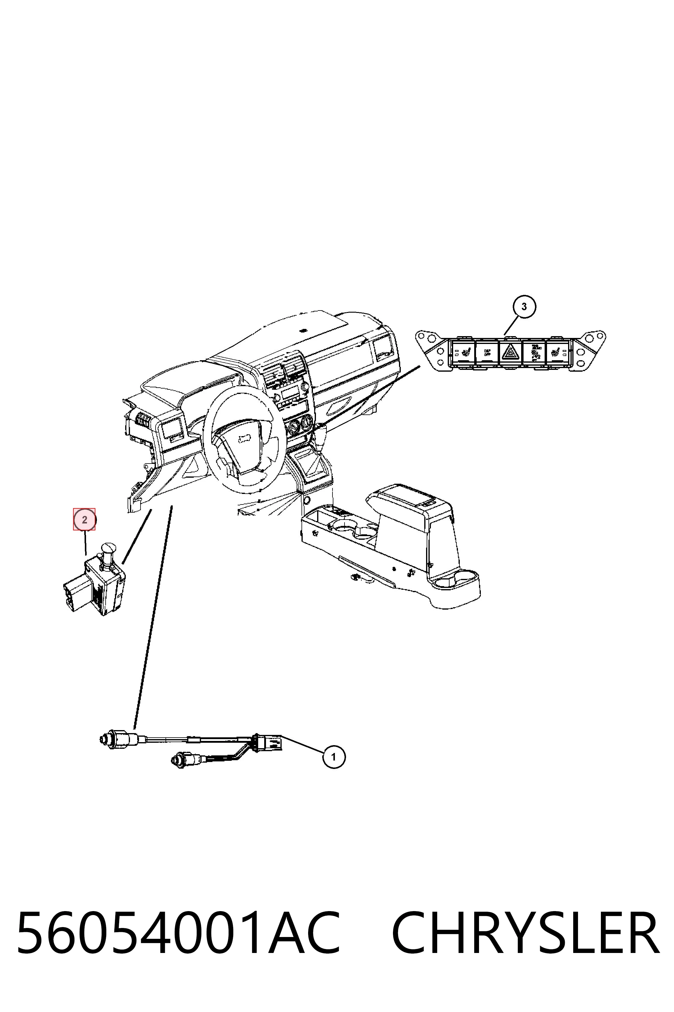 56054001AC Chrysler Interruptor luces de freno