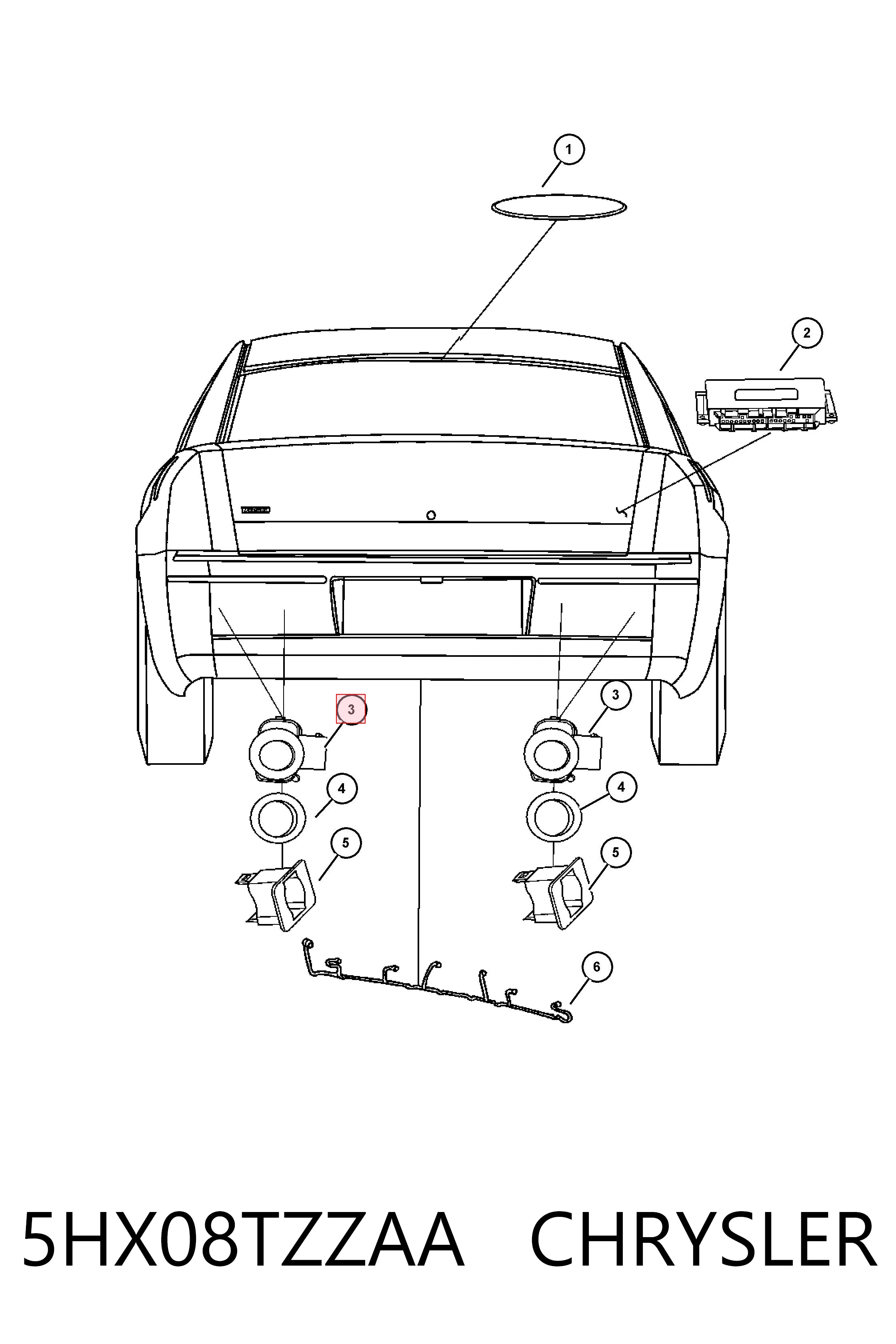 Sensor de aparcamiento trasero Fiat/Alfa/Lancia K5HX08SZ7AB precio, desde 27,06 EUR