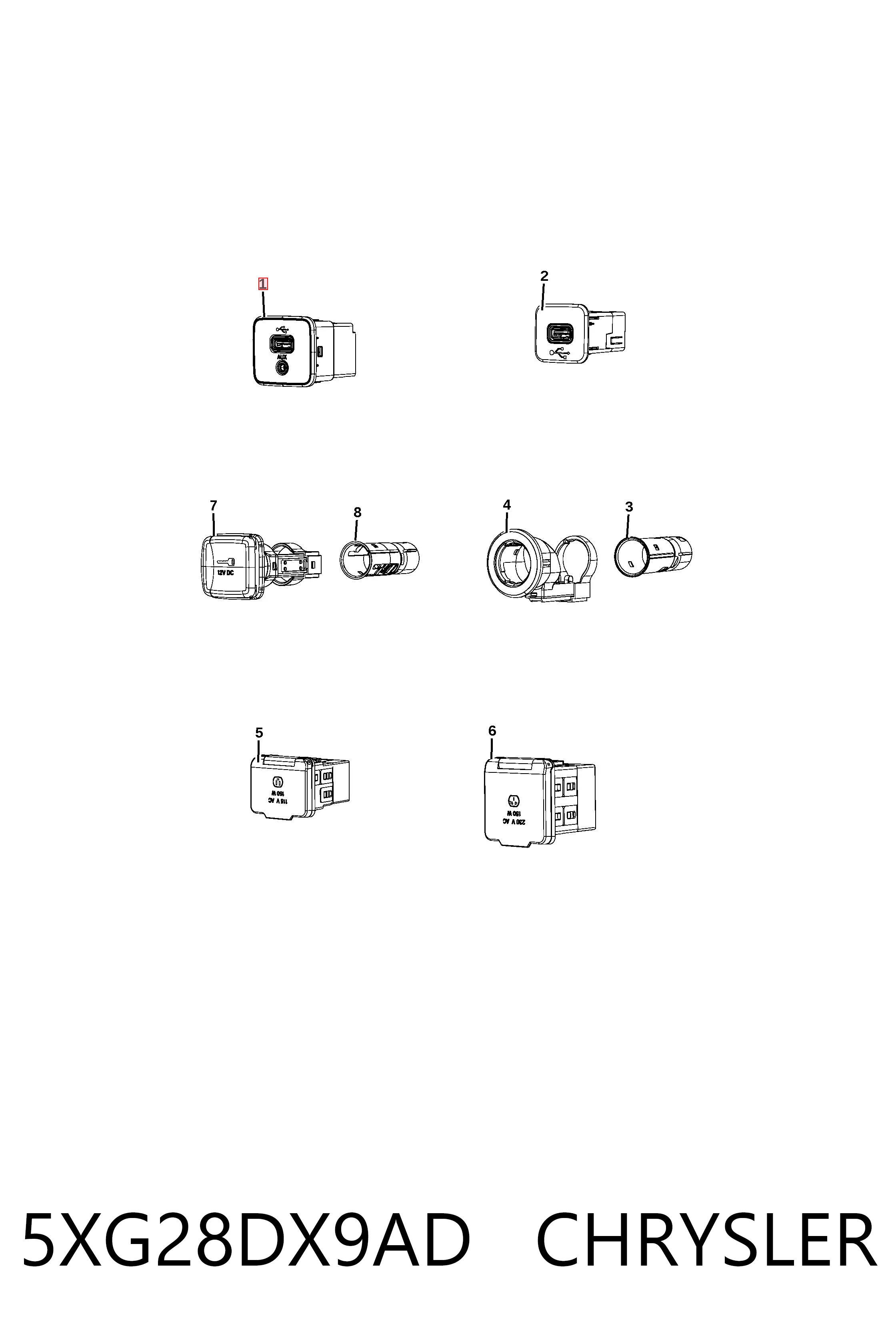 K5XG28DX9AD Fiat/Alfa/Lancia Concentrador USB