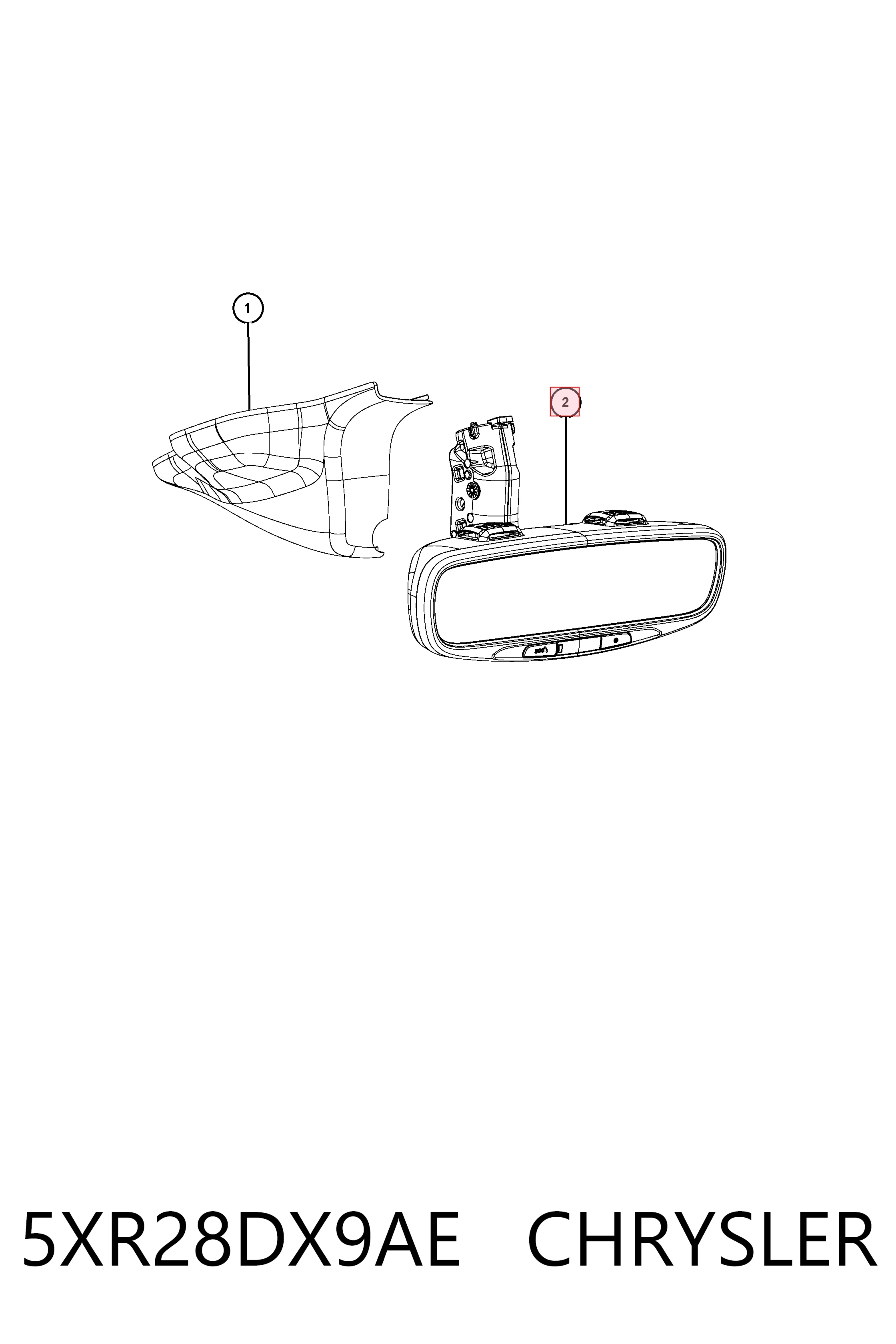 Espejo retrovisor interior para Jeep Compass  MP