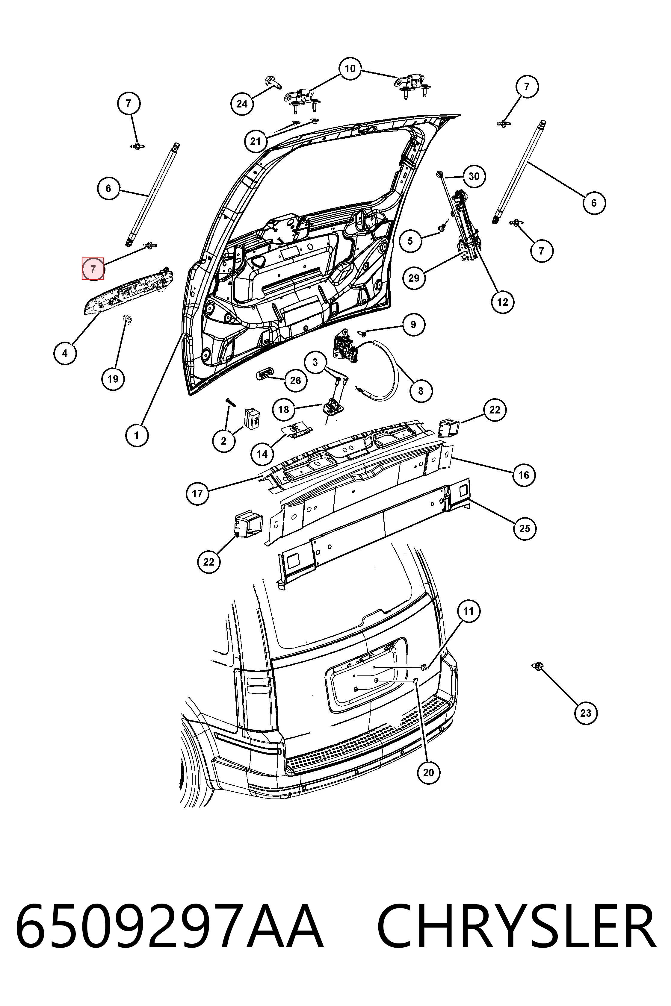 6509297AA Chrysler 