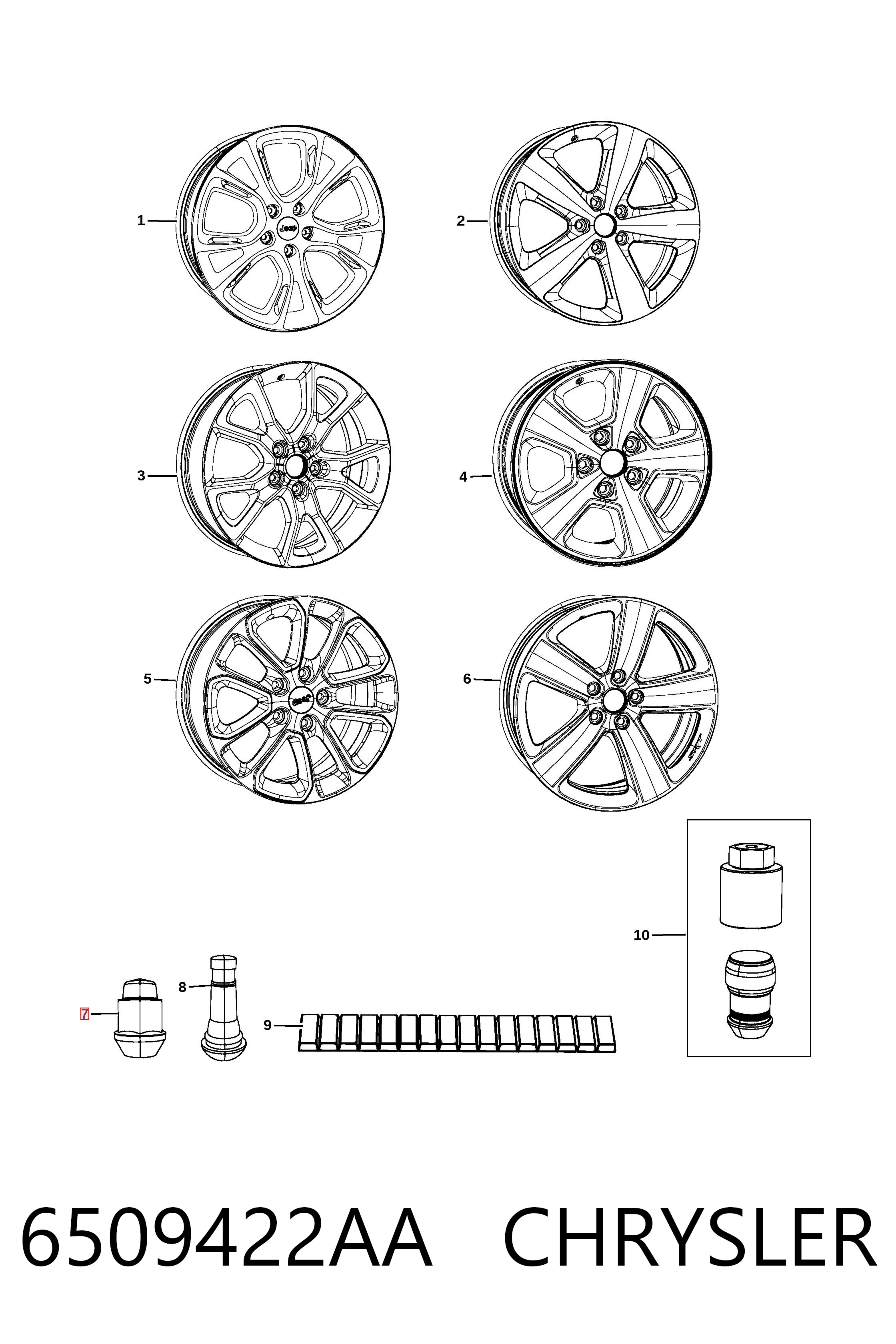 Tuerca seguridad de rueda Fiat/Alfa/Lancia K06509422AA precio, desde 36,13 EUR