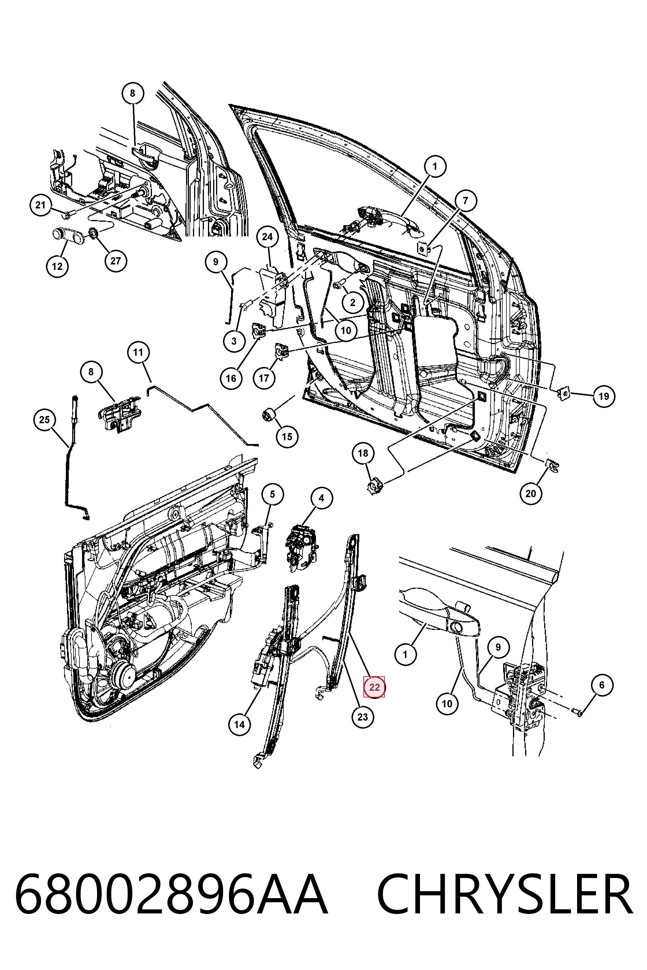 Mecanismo de elevalunas delantero derecha Jeep Compass LIMITED SUV (MK49) (2006 - 2016) precio, desde 81,31 EUR