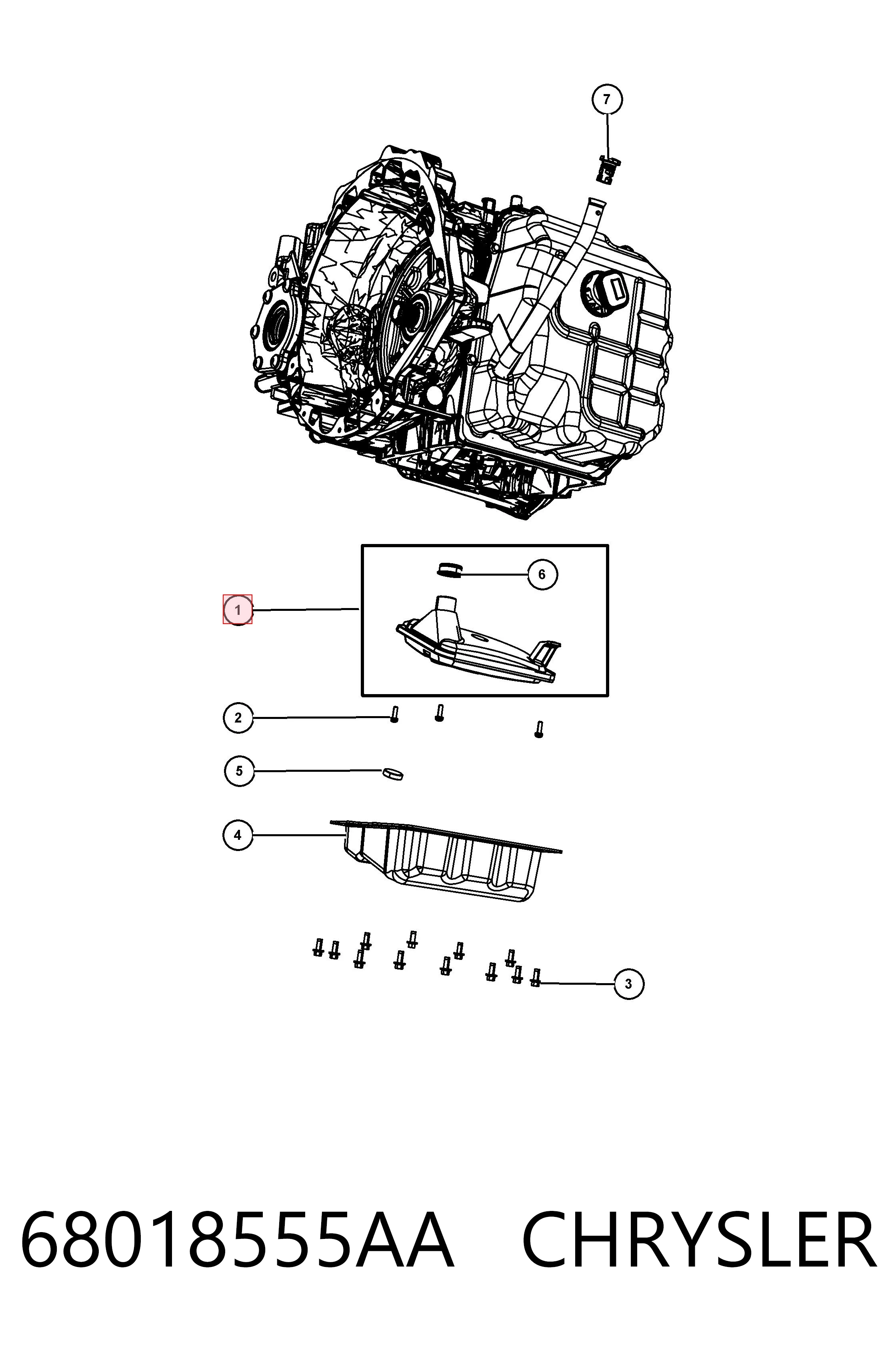 68018555AA Chrysler Filtro hidráulico transmisión automática