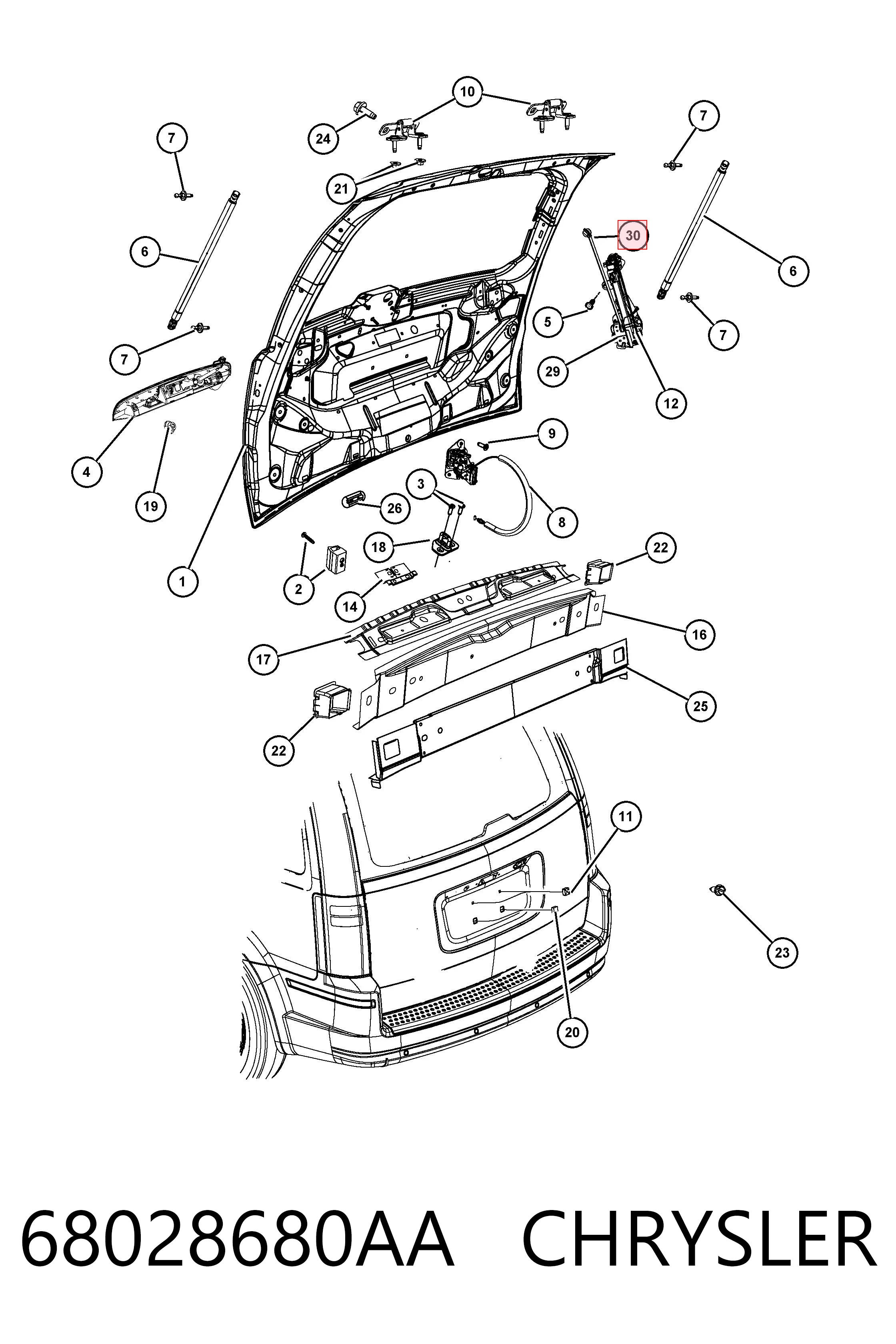 68028680AA CHRYSLER