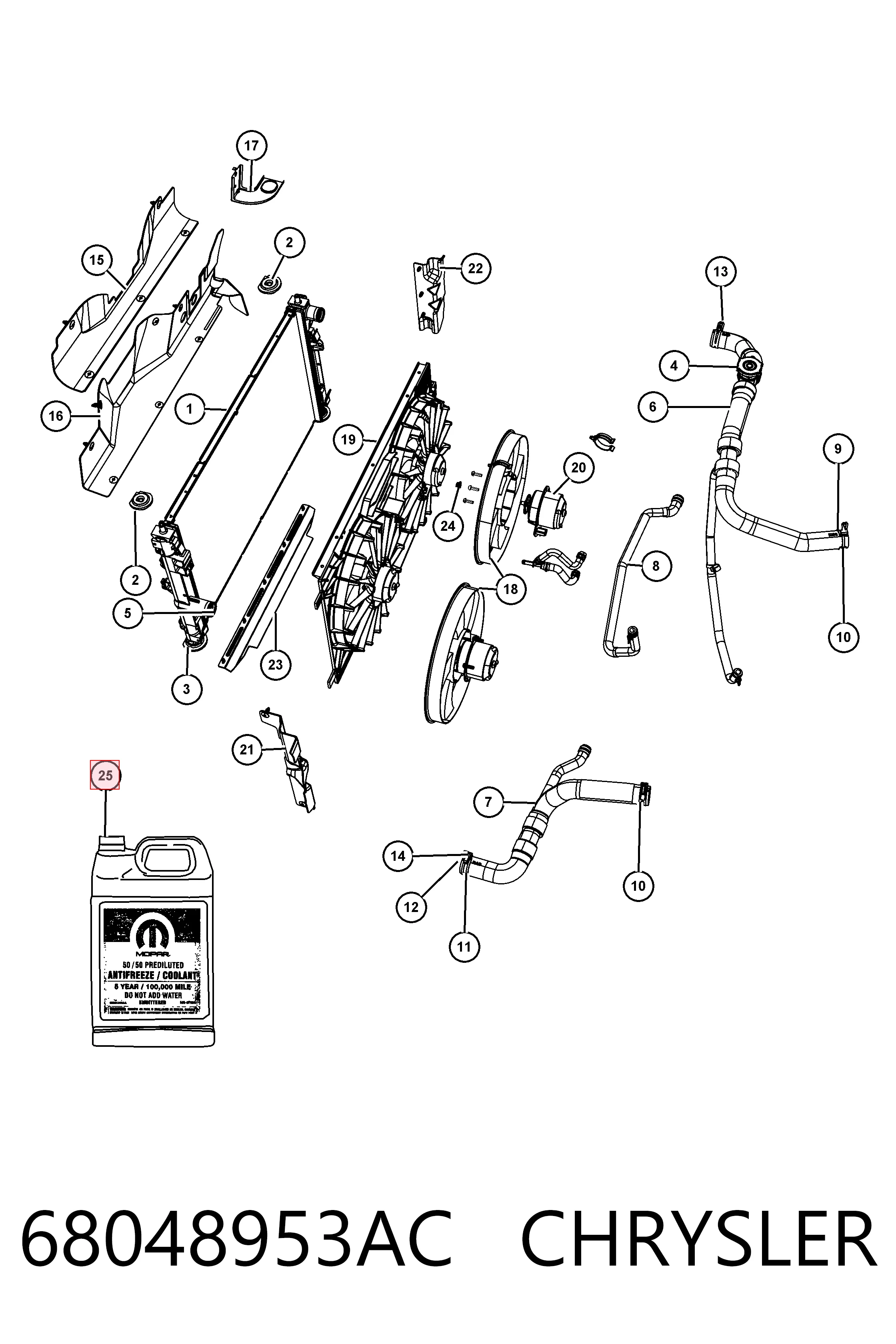 Refrigerante CHRYSLER 68048953AC