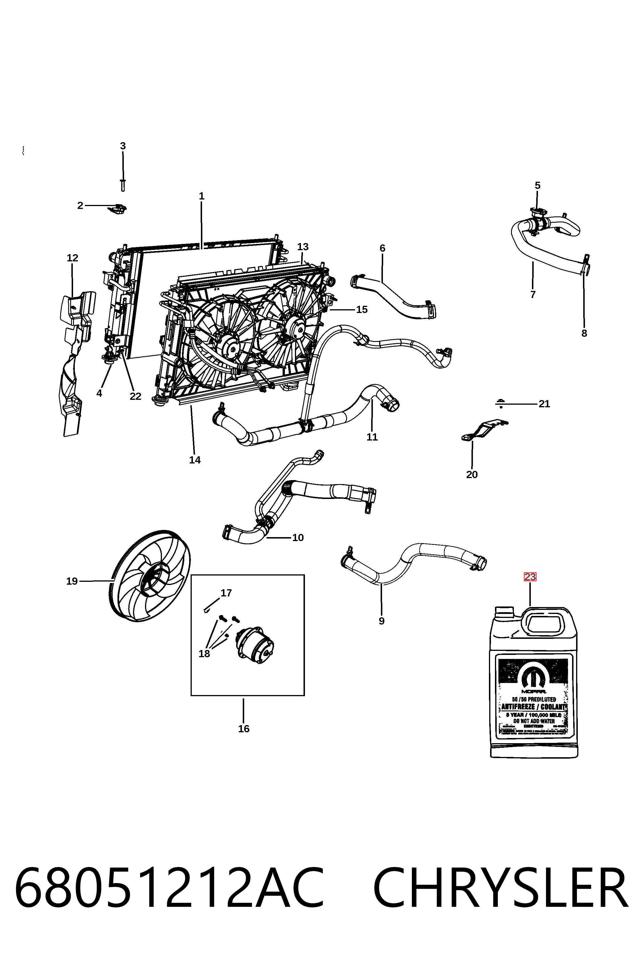 Refrigerante CHRYSLER 68051212AC