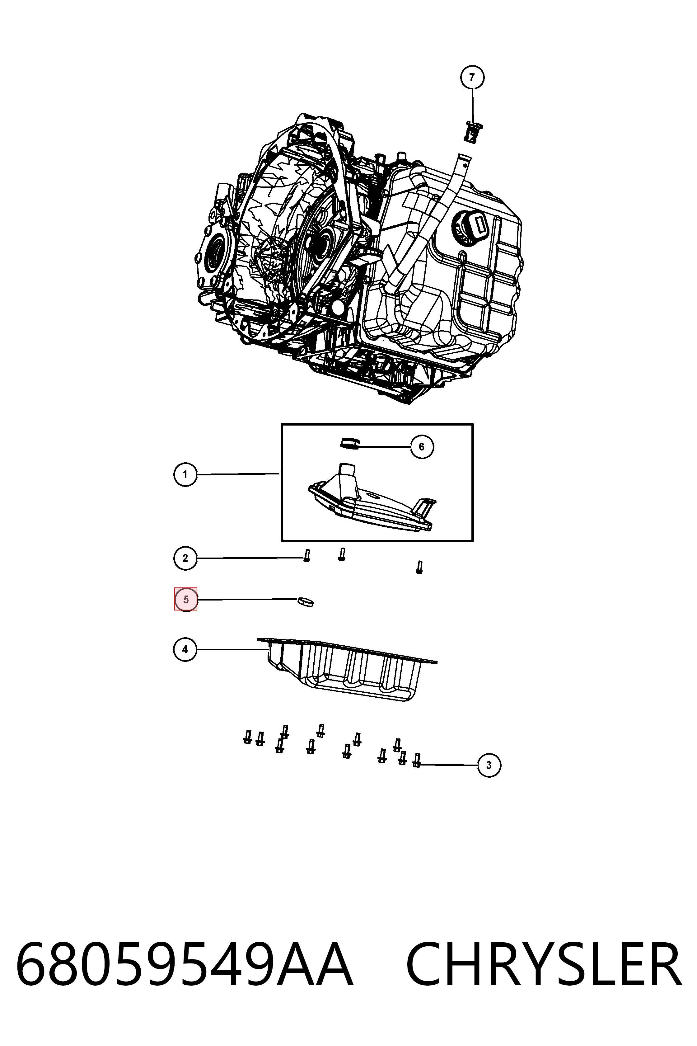 68059549AA Chrysler Filtro hidráulico transmisión automática