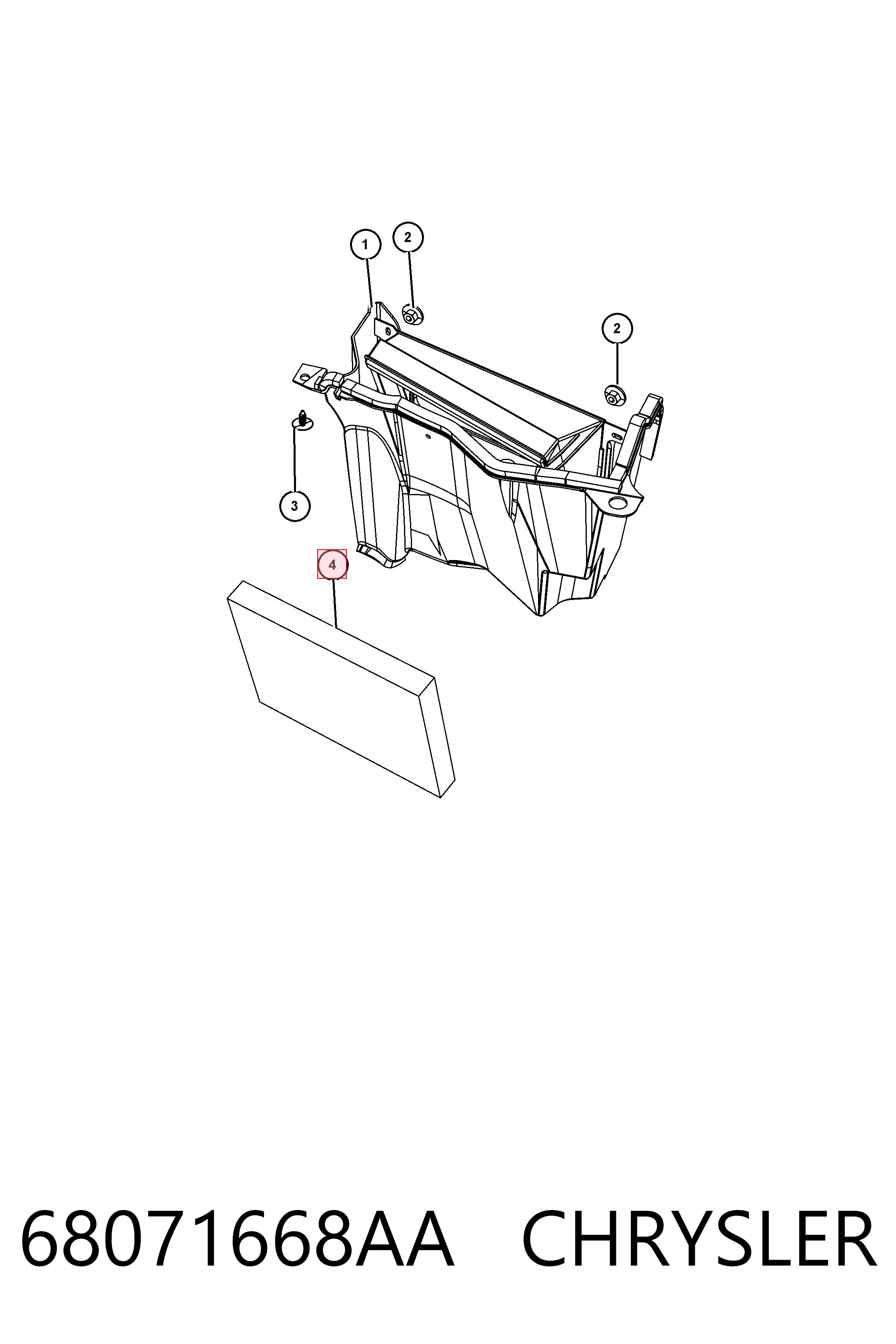 68071668AA Chrysler Filtro antipolen