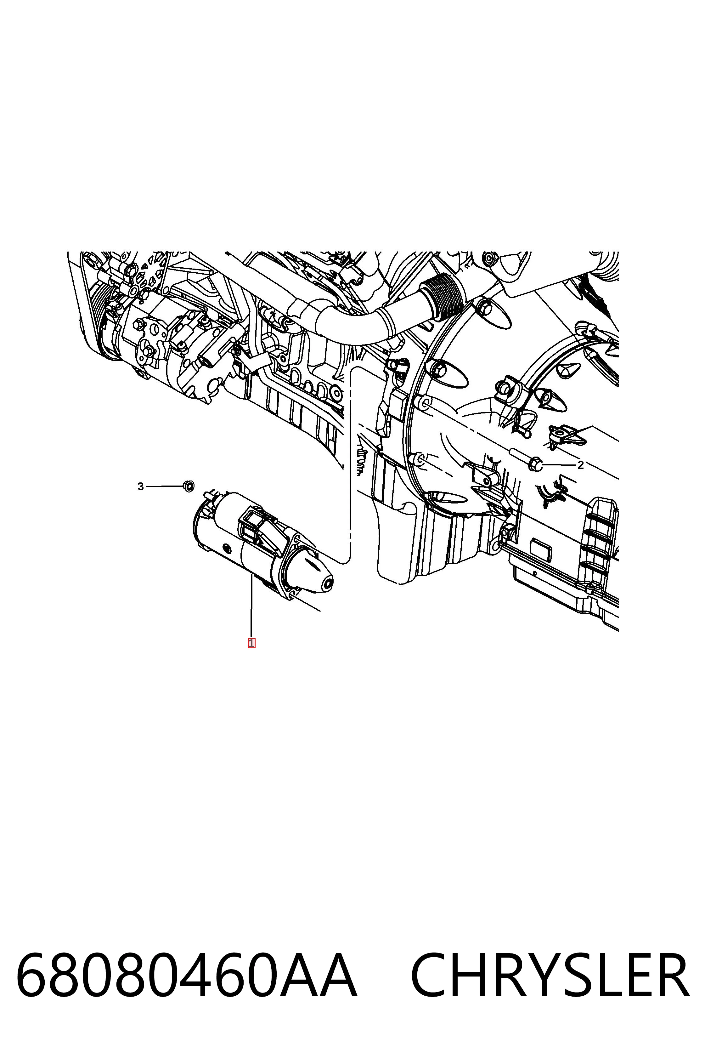 Motor de arranque CHRYSLER 68080460AA
