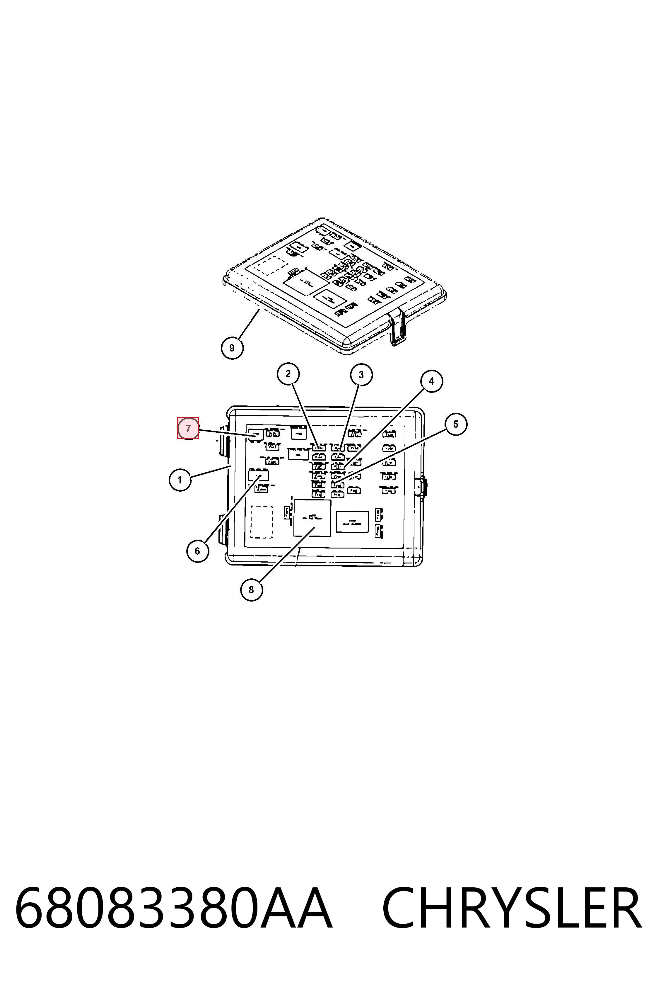 68083380AA Chrysler Intermitente de espejo