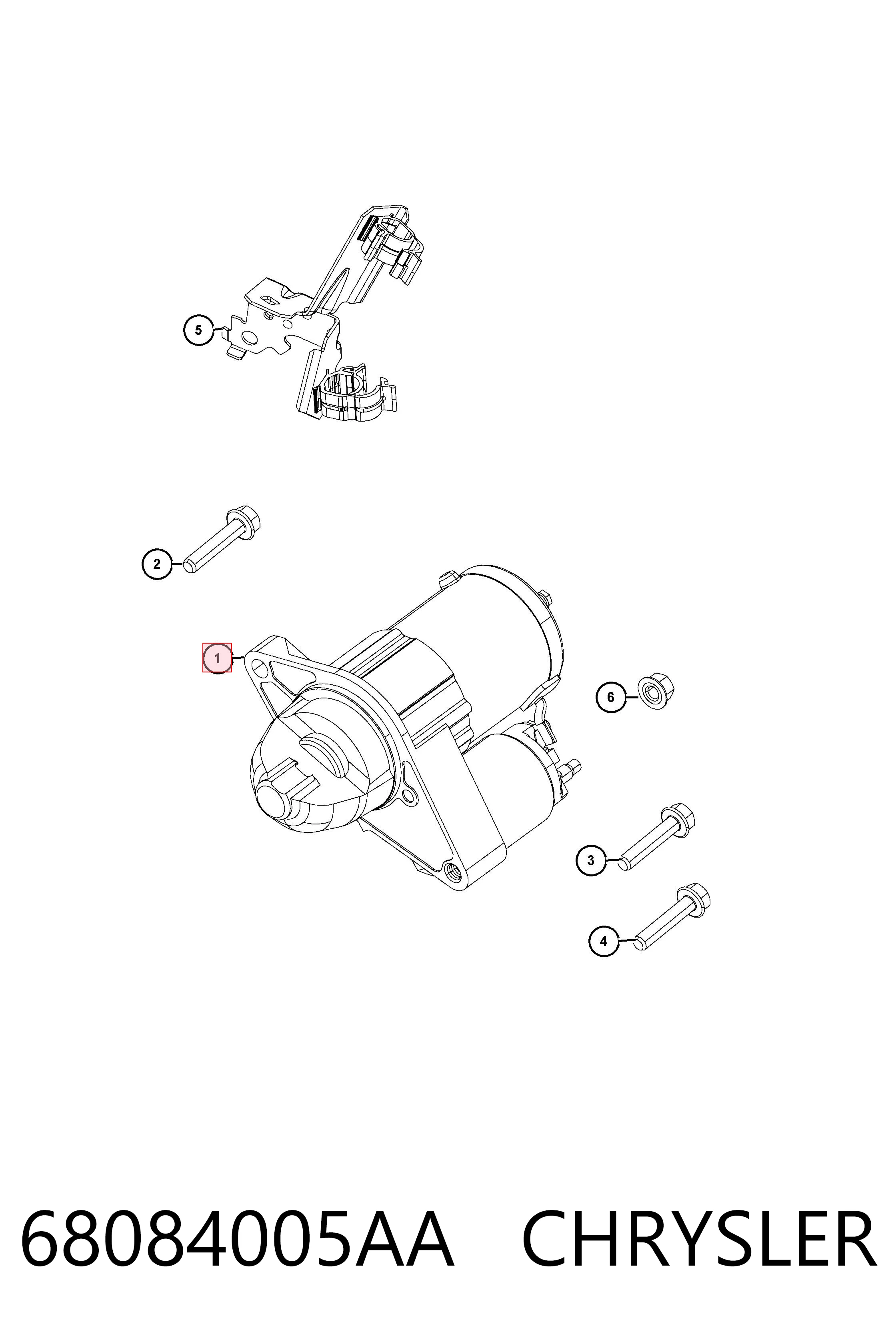 68084005AA Chrysler Arranque motores