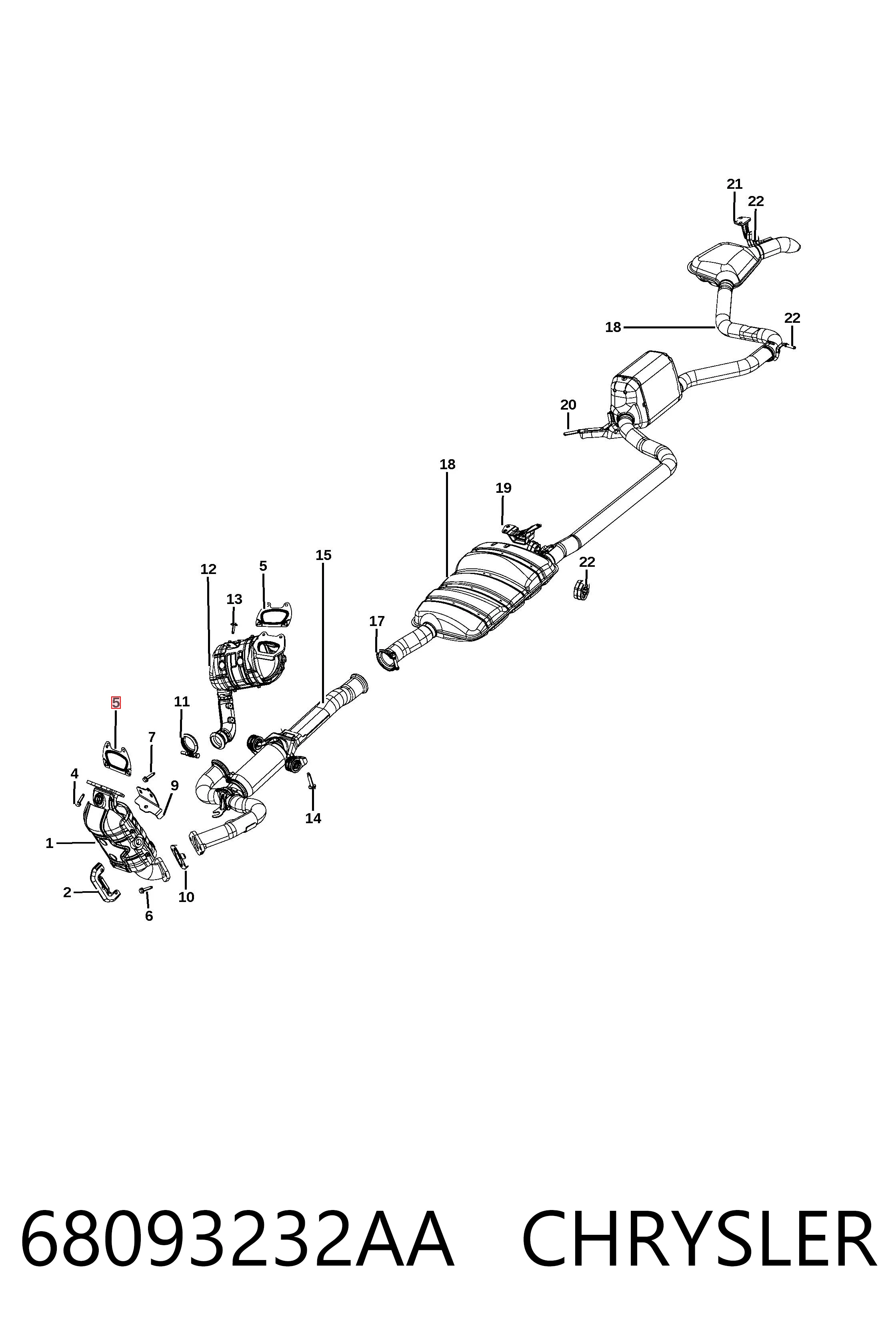 Junta colector joint para Dodge Journey  