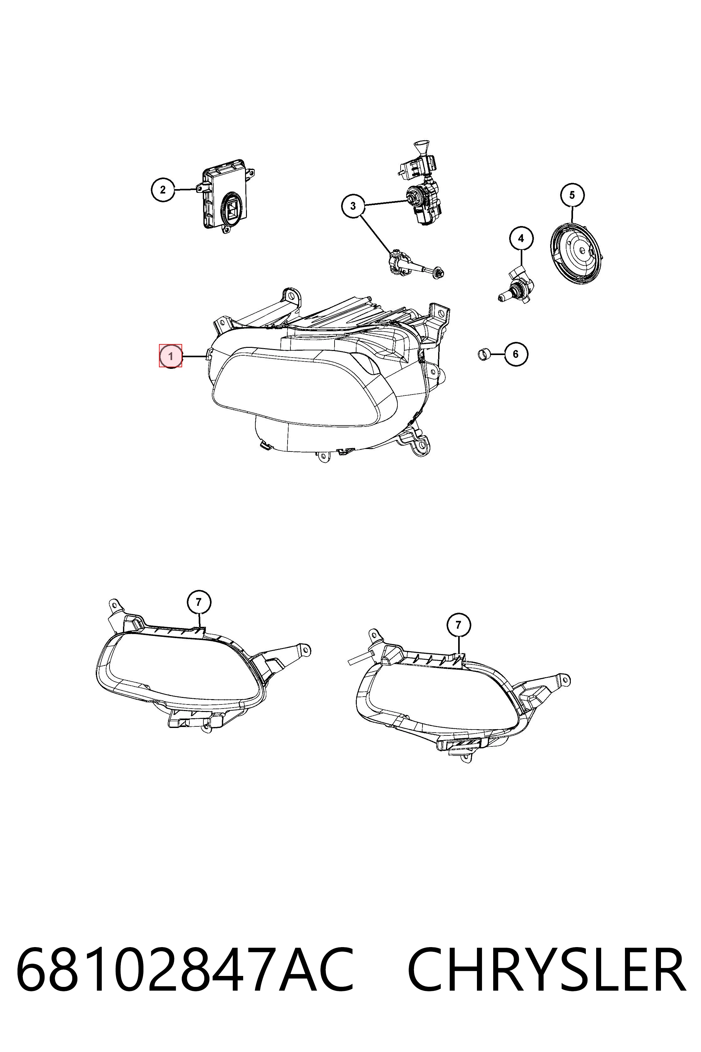 68102847AC Chrysler Faros