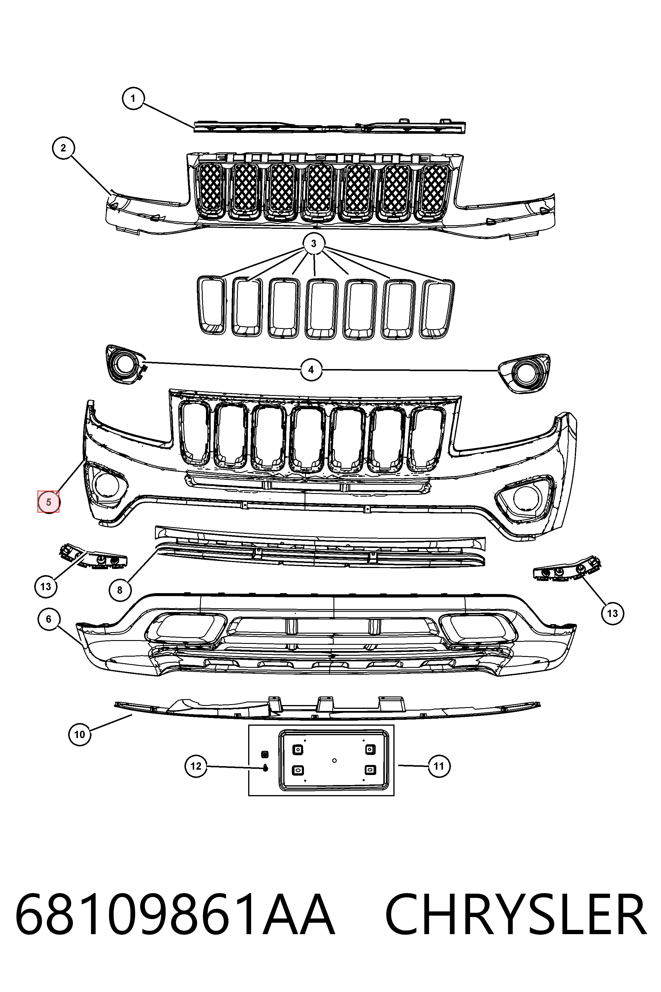 Parachoques delantero Jeep Compass SUV (MK49) (2006 - 2016) precio, desde 103,75 EUR
