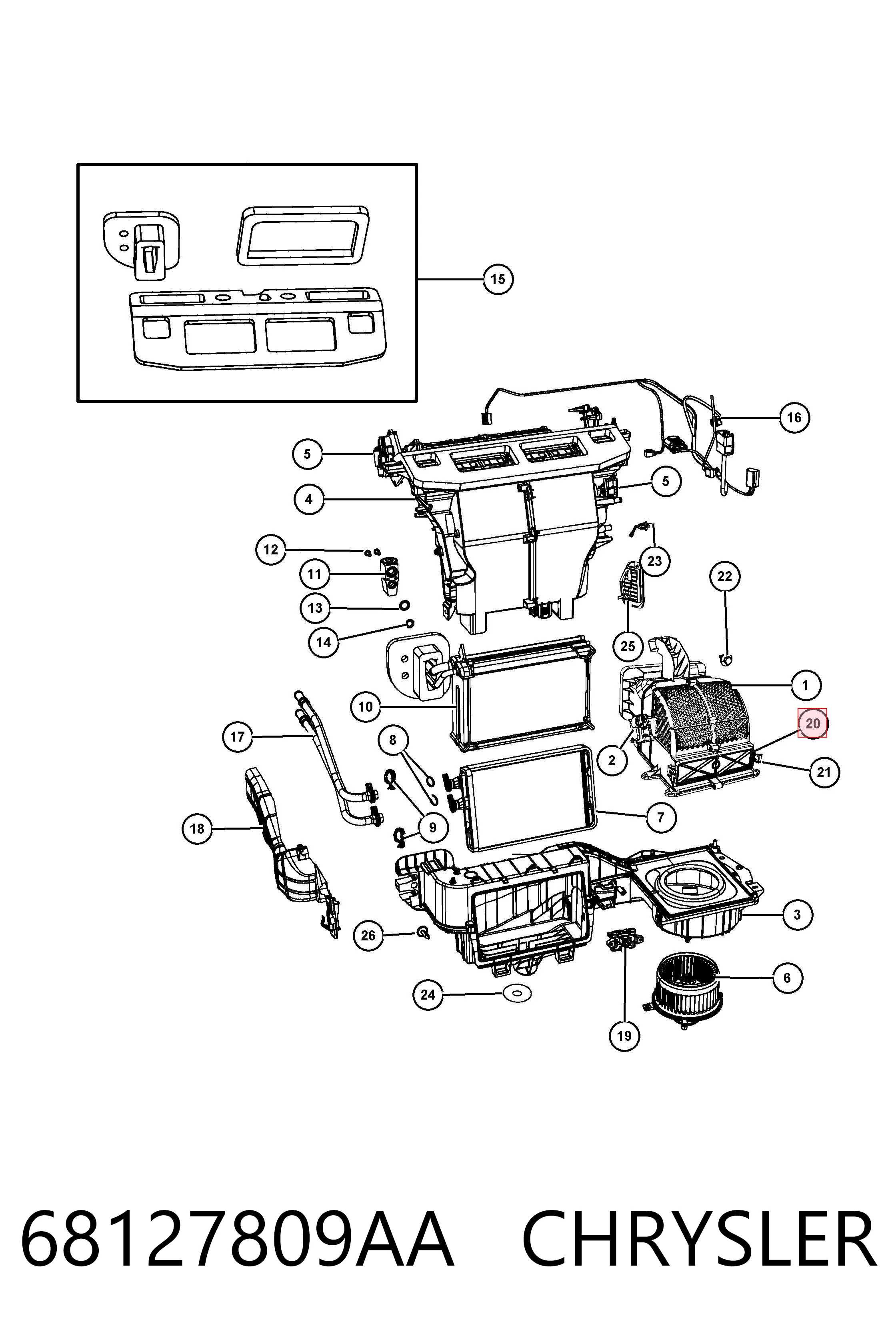 68127809AA Chrysler Filtro antipolen