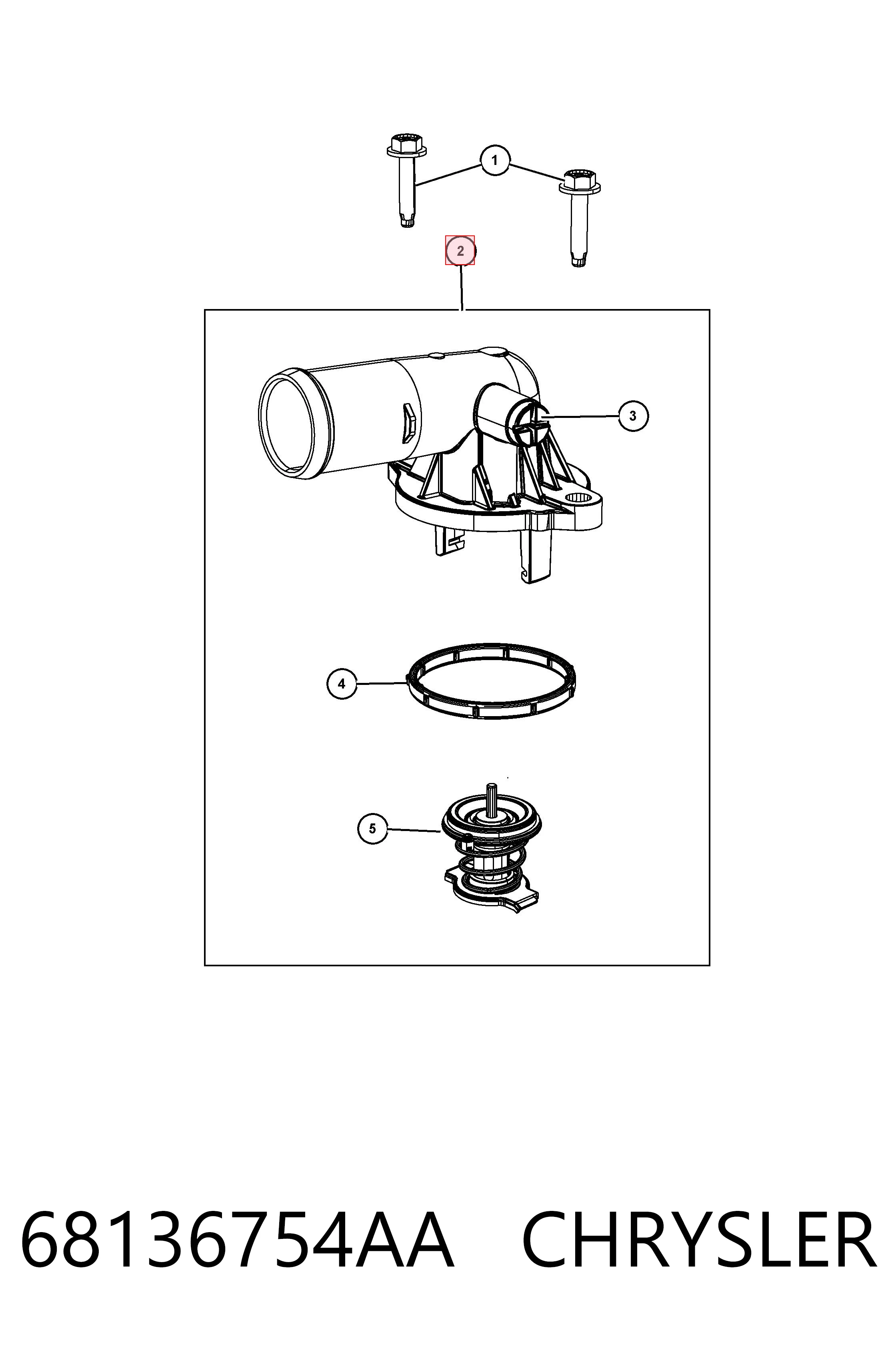 68136754AA Chrysler Termostato de agua