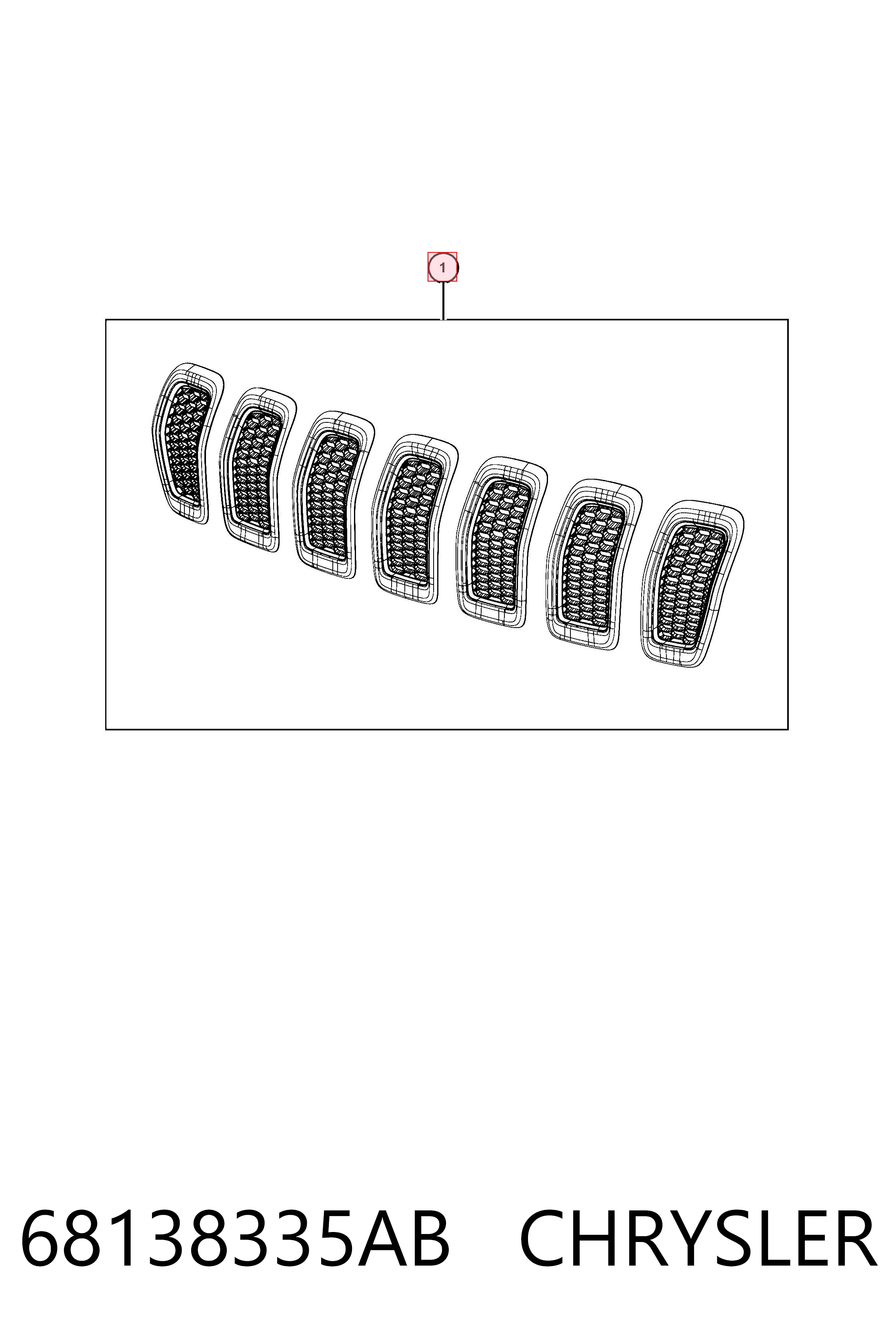 Rejilla delantera Fiat/Alfa/Lancia K68303626AB precio, desde 24,96 EUR