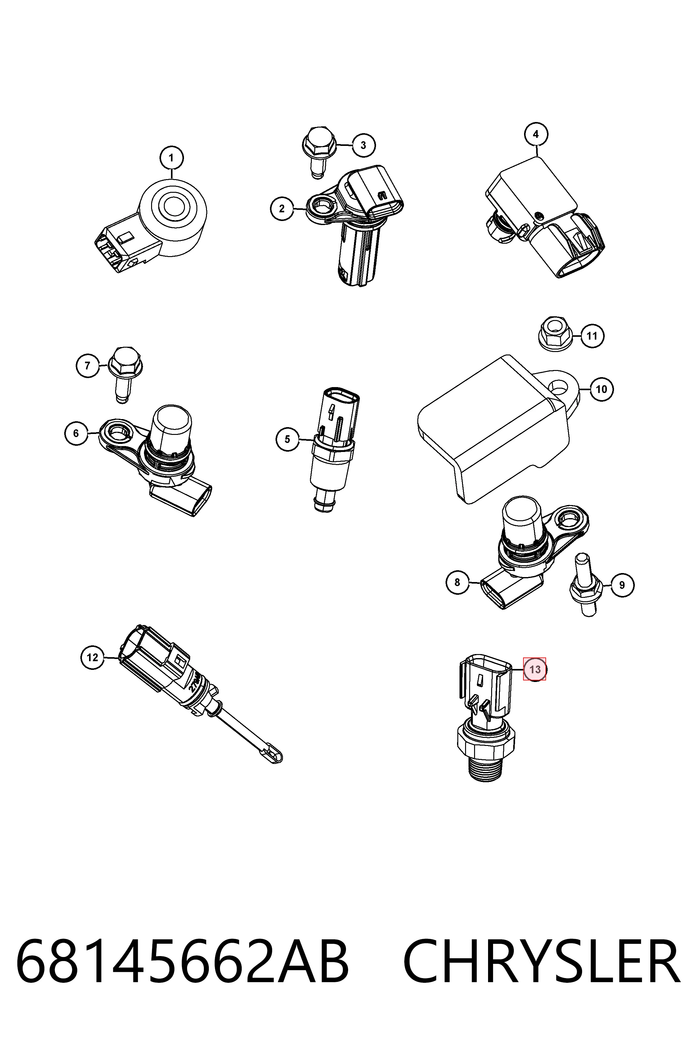 Comprar K68145662AA Fiat/Alfa/Lancia Sensor de presión de aceite