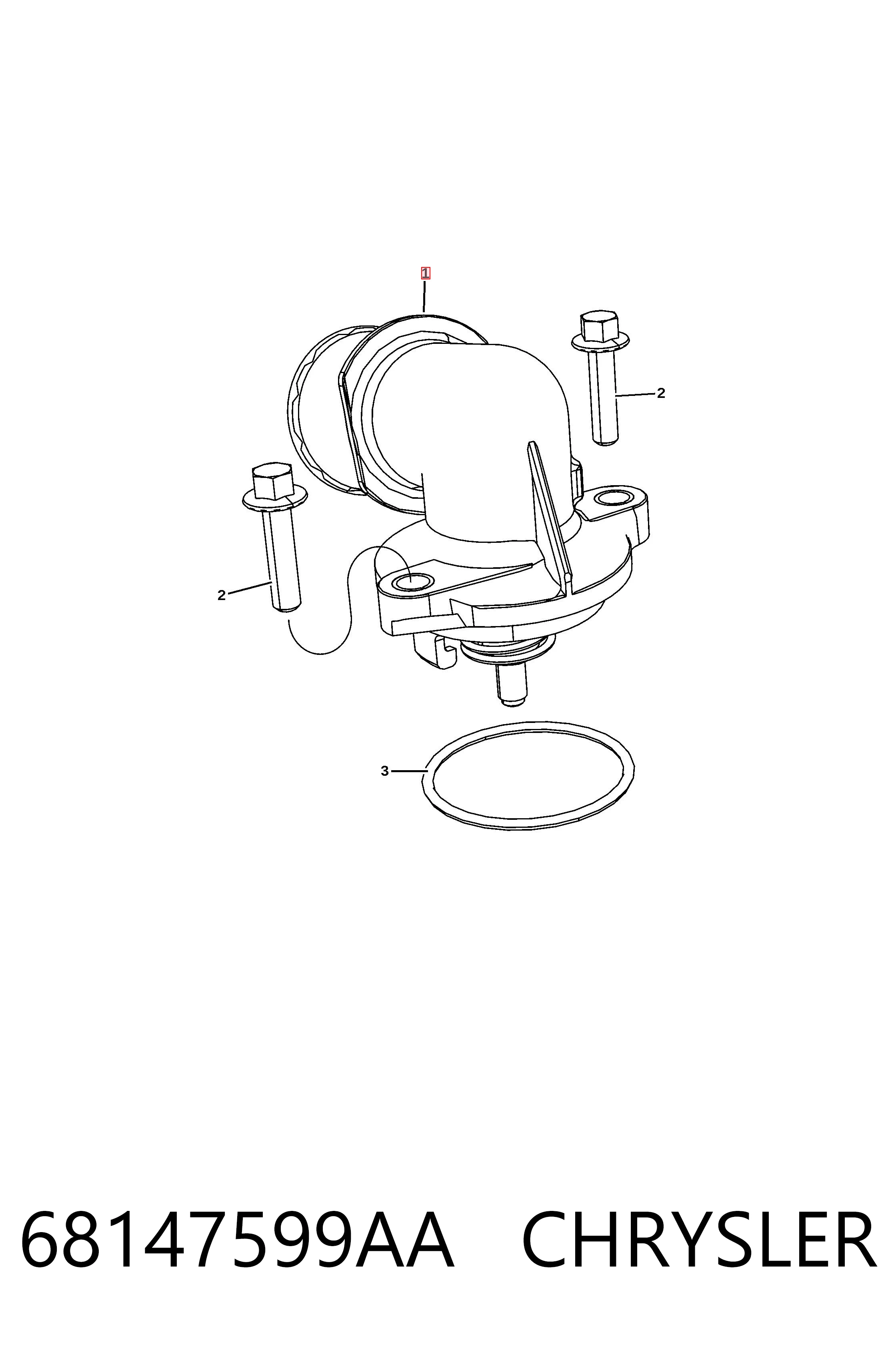 68147599AA Chrysler Termostato de agua