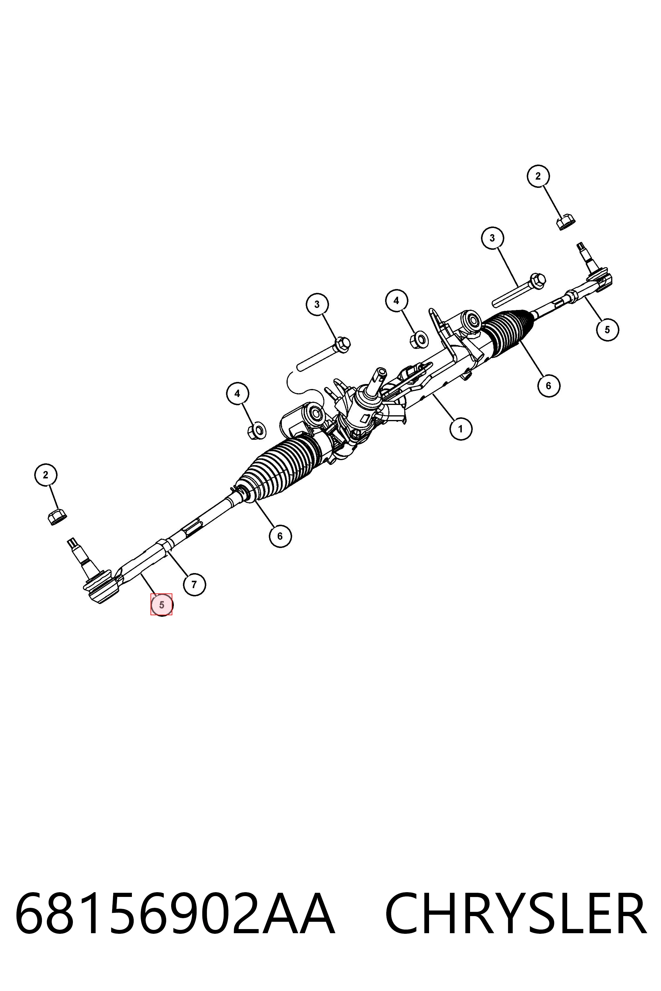 68156902AA Chrysler Rótula de dirección