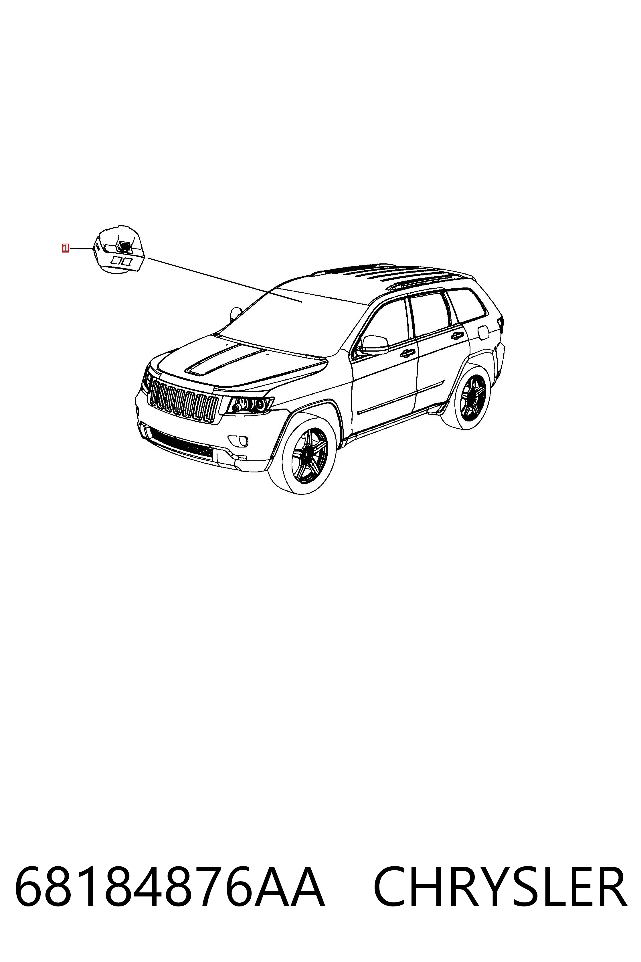 68184876AA Chrysler Sensor de lluvia
