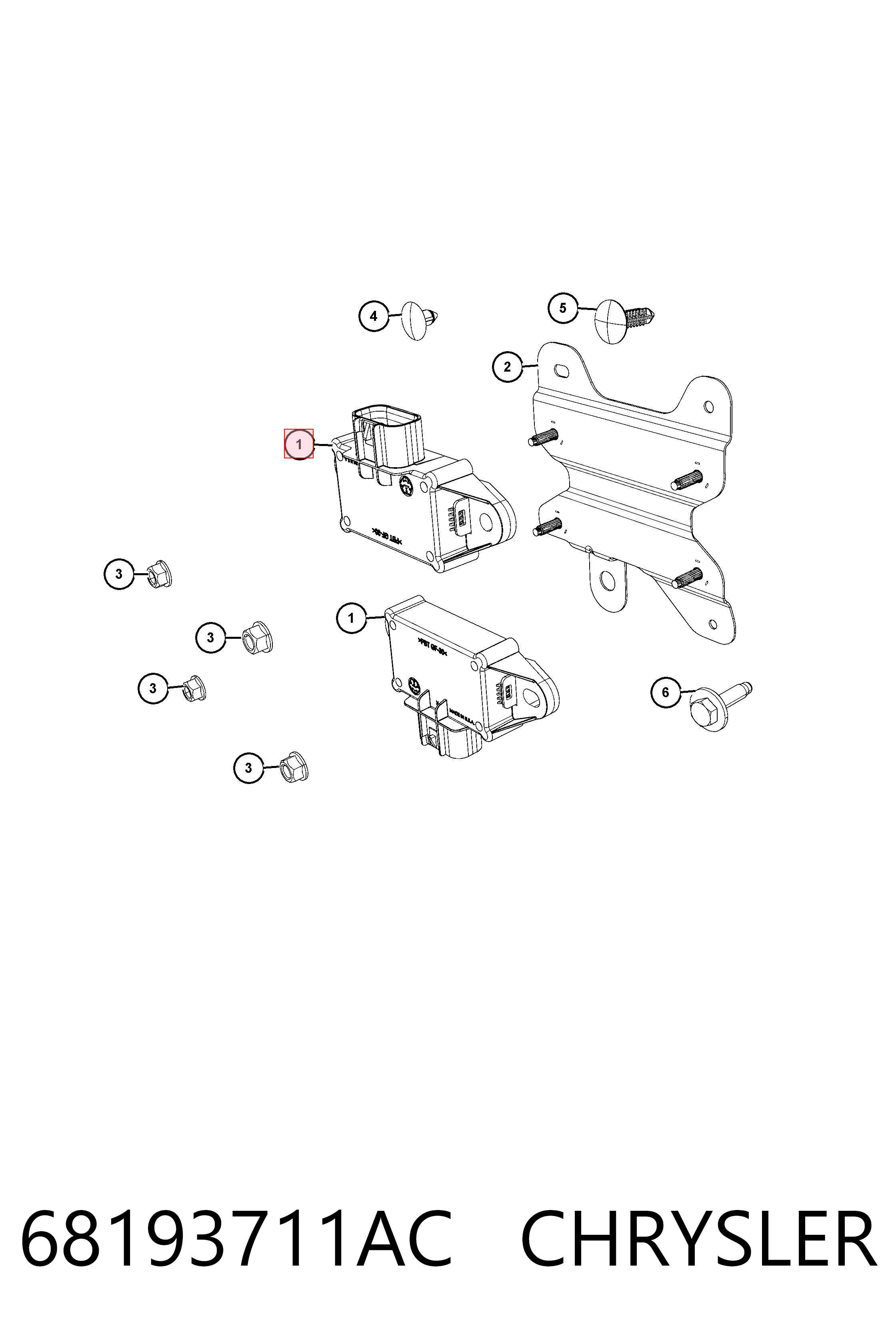 68193711AC Fiat/Alfa/Lancia Módulo de control del motor de la bomba de combustible