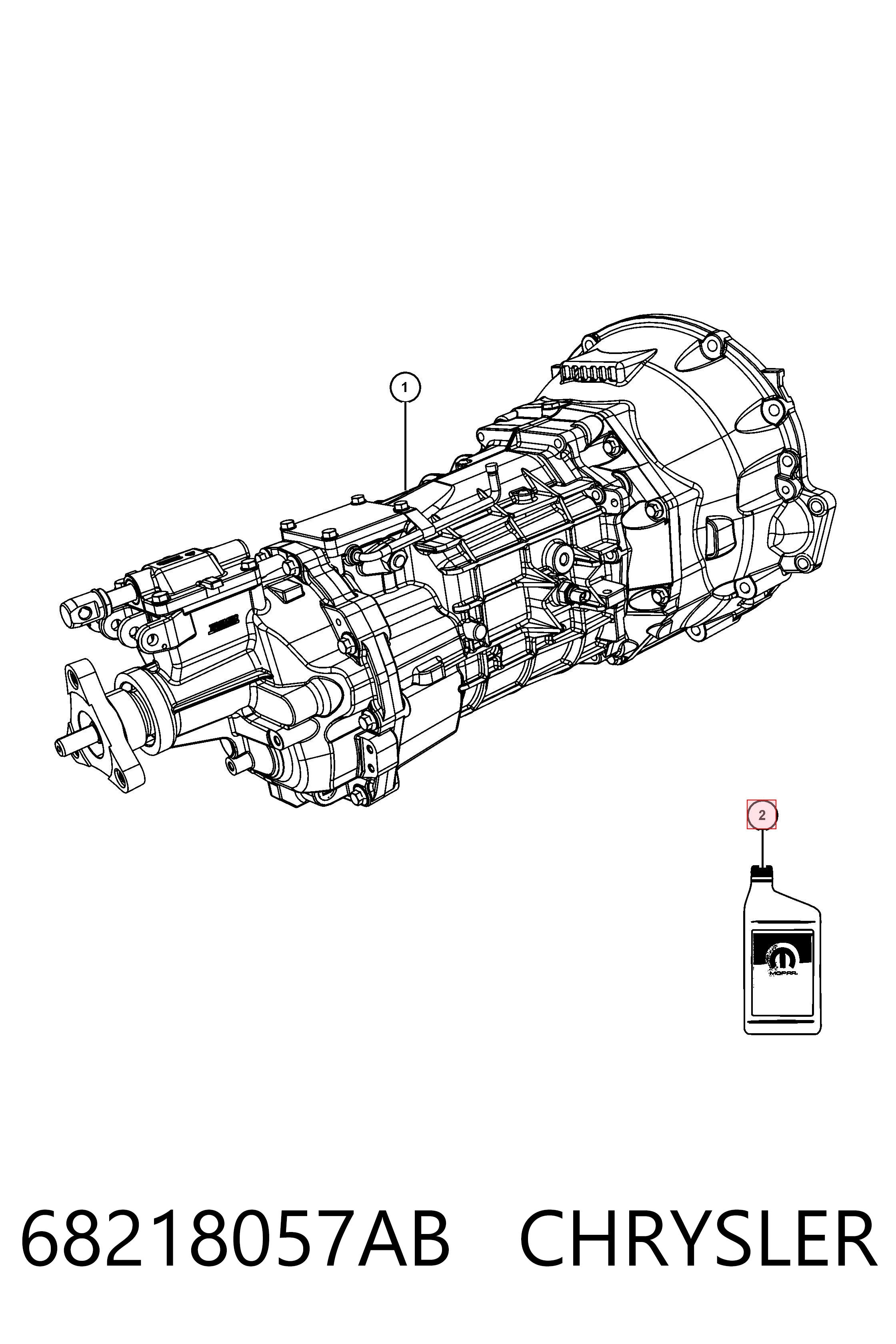 Aceite de transmisión CHRYSLER 68218057AB
