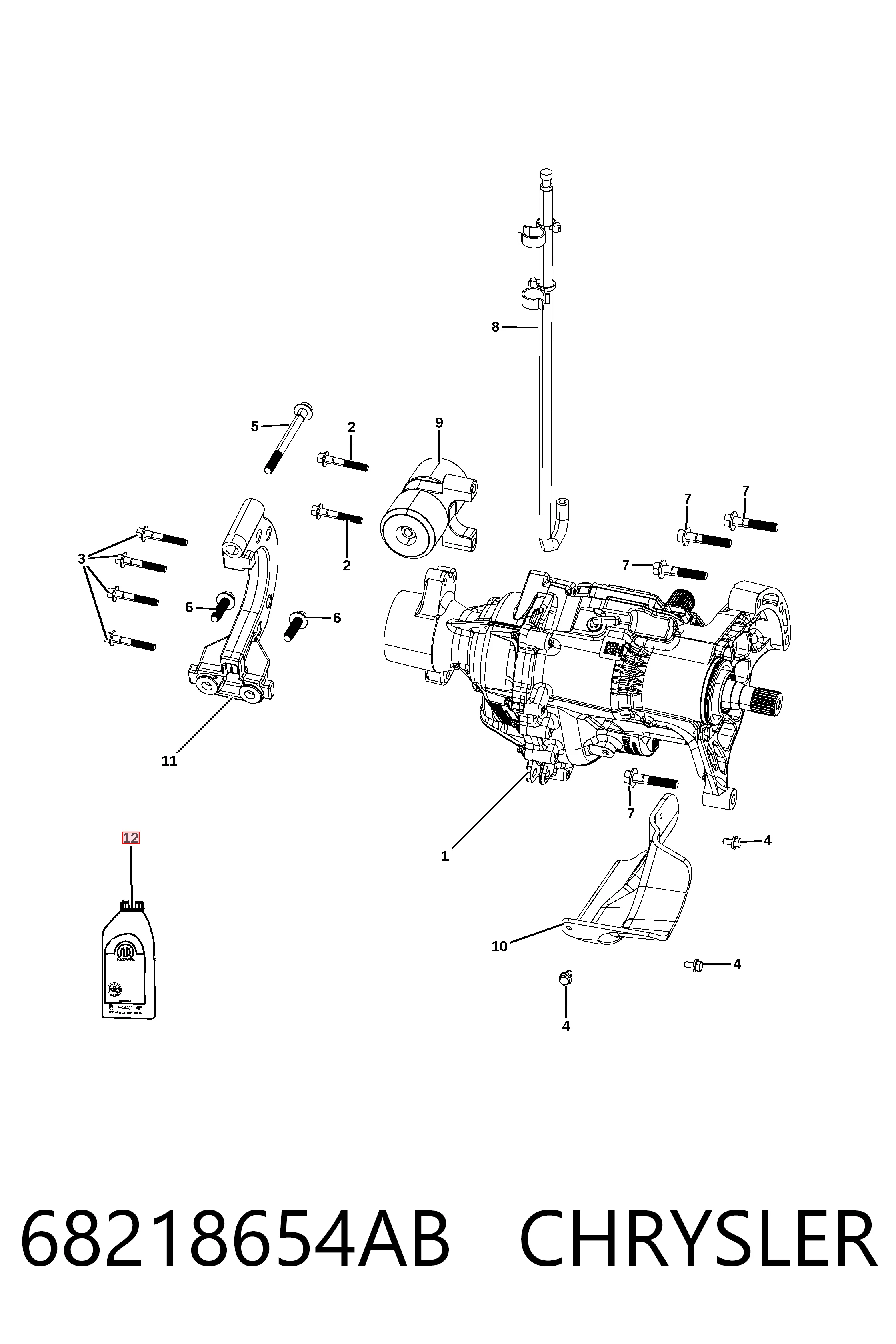 Aceite de transmisión CHRYSLER 68218654AB