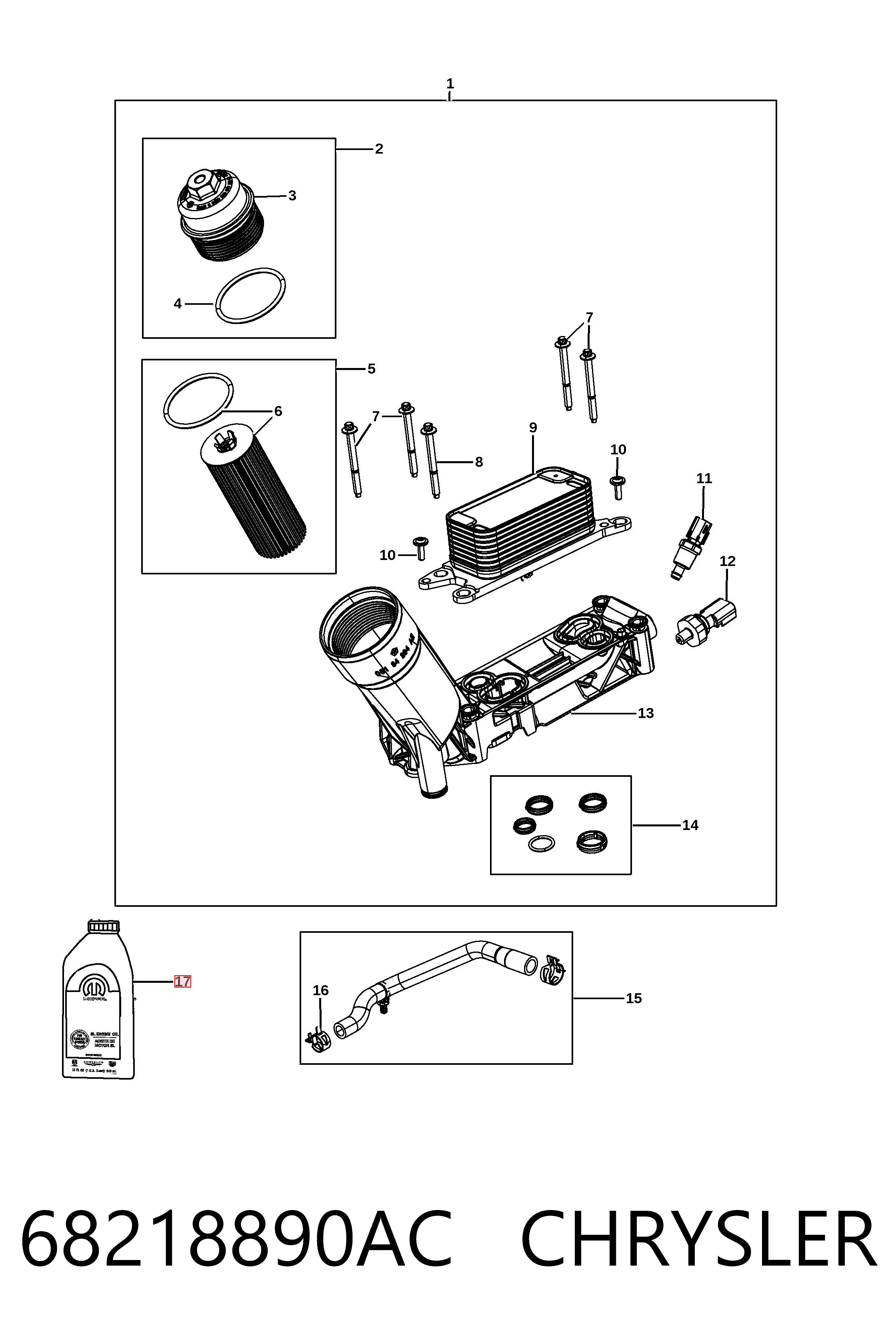 Aceite de motor 68218890AC CHRYSLER